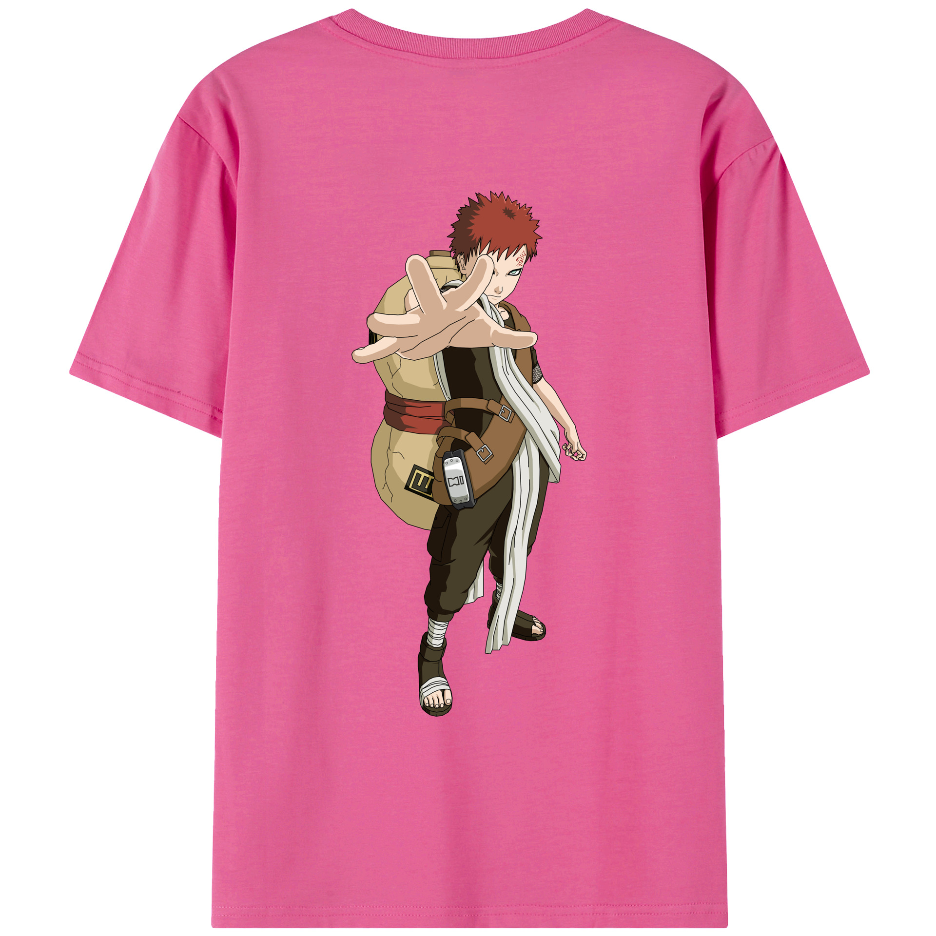 （画像用） NARUTO -ナルト- ガアラ Gaara レディース半袖Tシャツ(バックプリント)