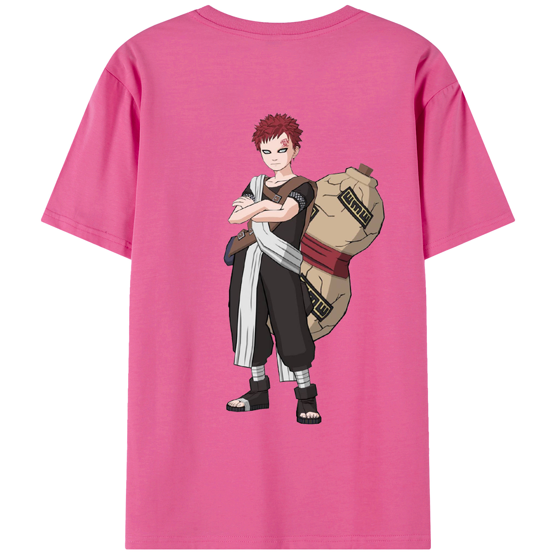 （画像用） NARUTO -ナルト- ガアラ Gaara レディース半袖Tシャツ(バックプリント)
