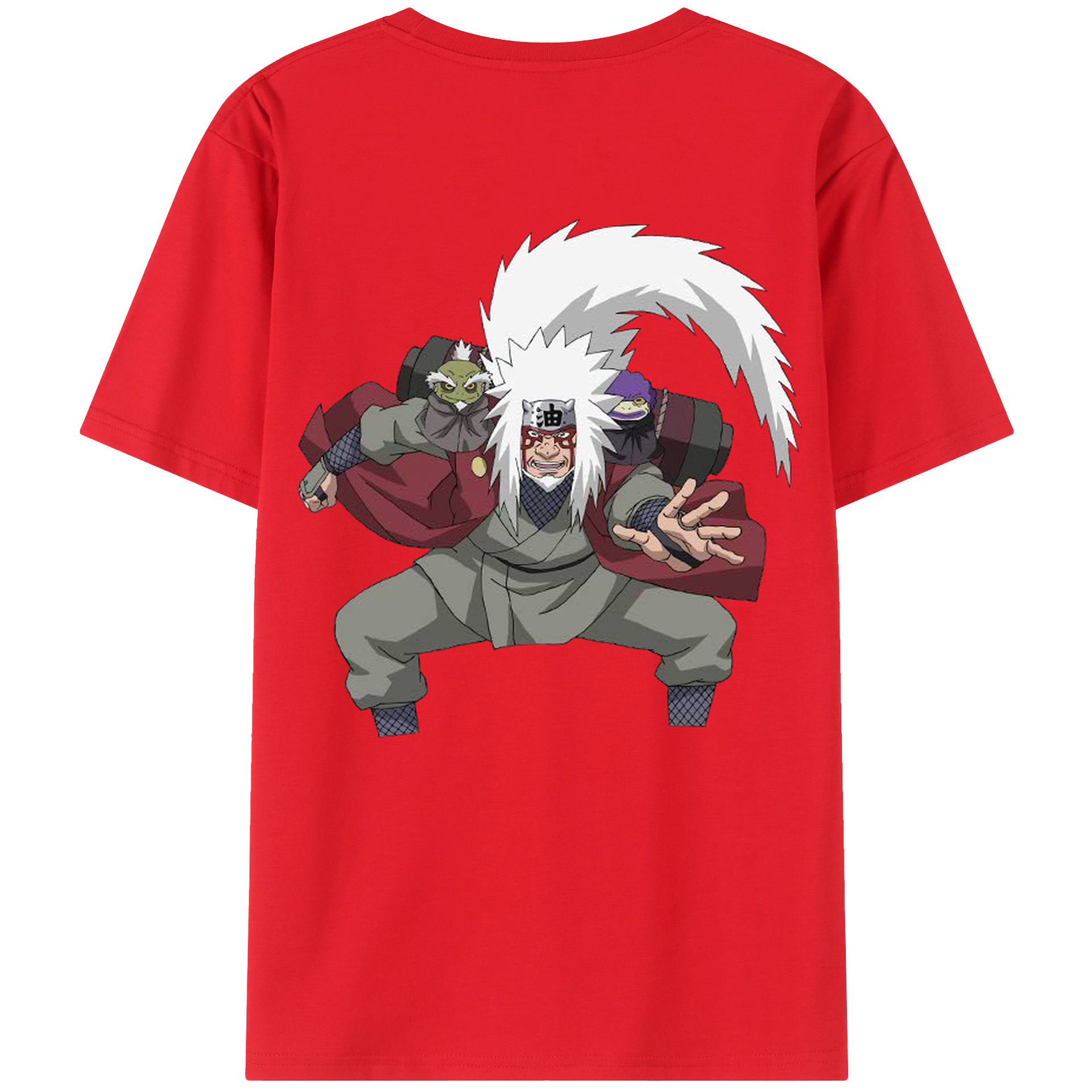 （画像用） NARUTO -ナルト- 自来也（じらいや） Jiraiya レディース半袖Tシャツ(バックプリント)