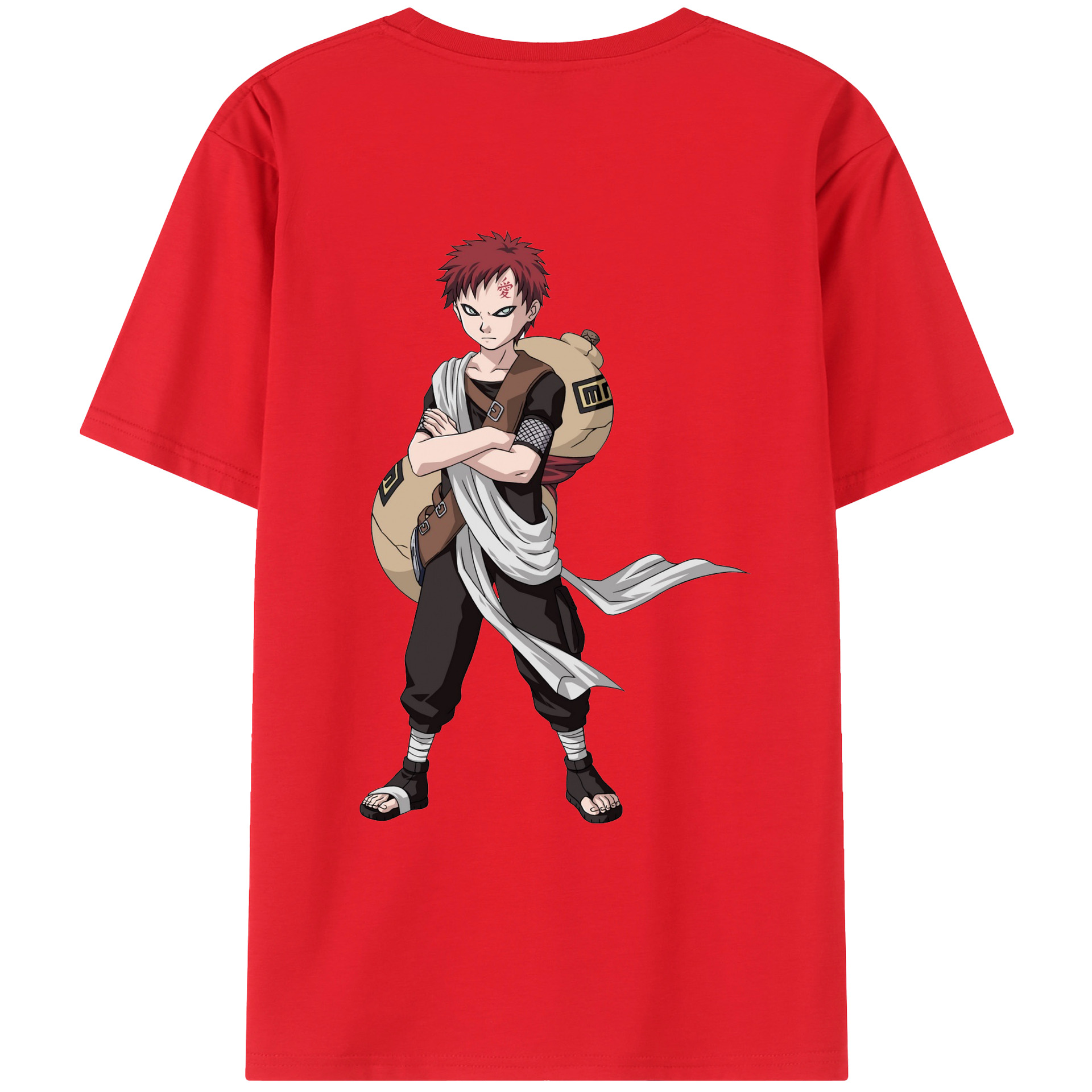 （画像用） NARUTO -ナルト- ガアラ Gaara レディース半袖Tシャツ(バックプリント)