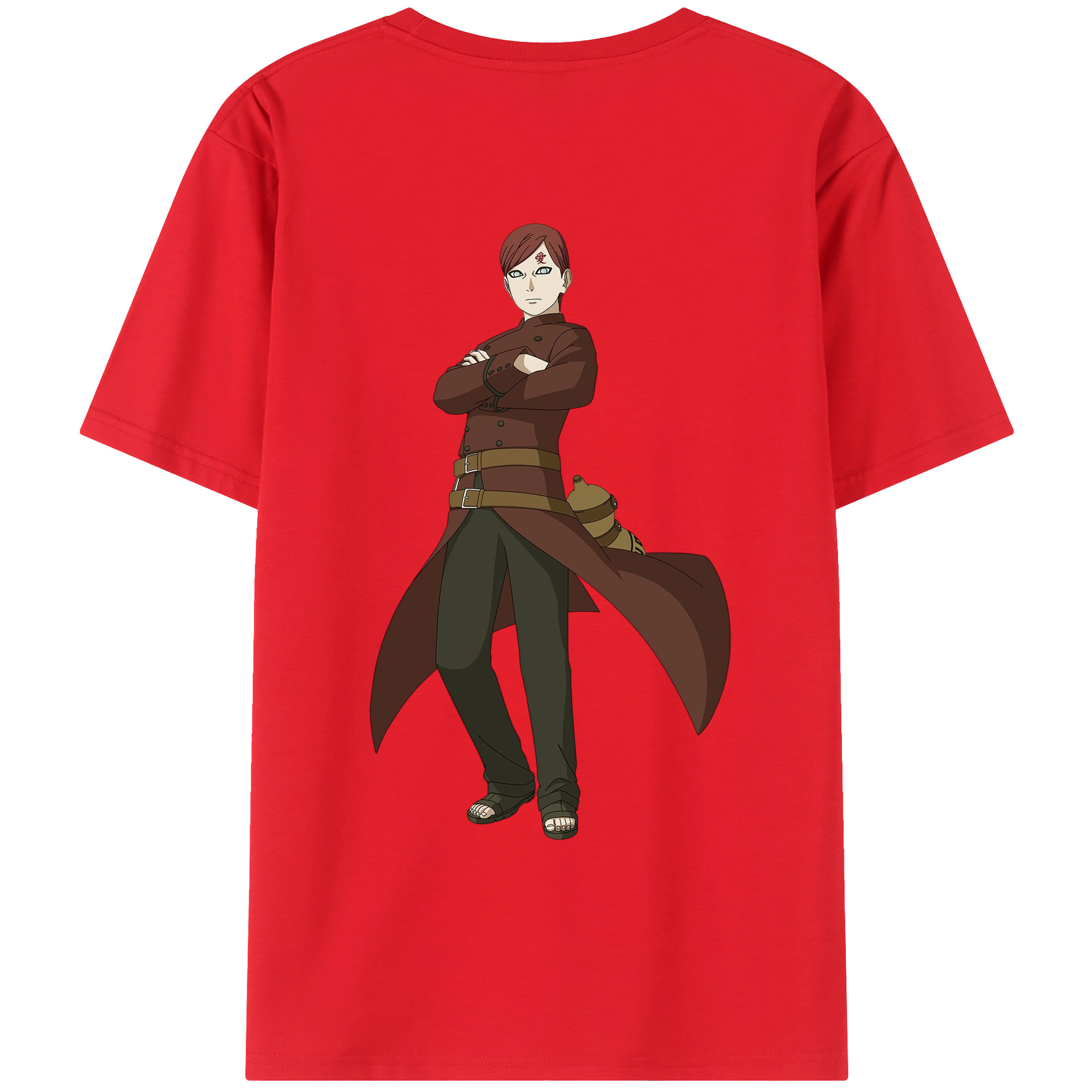 （画像用） NARUTO -ナルト- ガアラ Gaara レディース半袖Tシャツ(バックプリント)