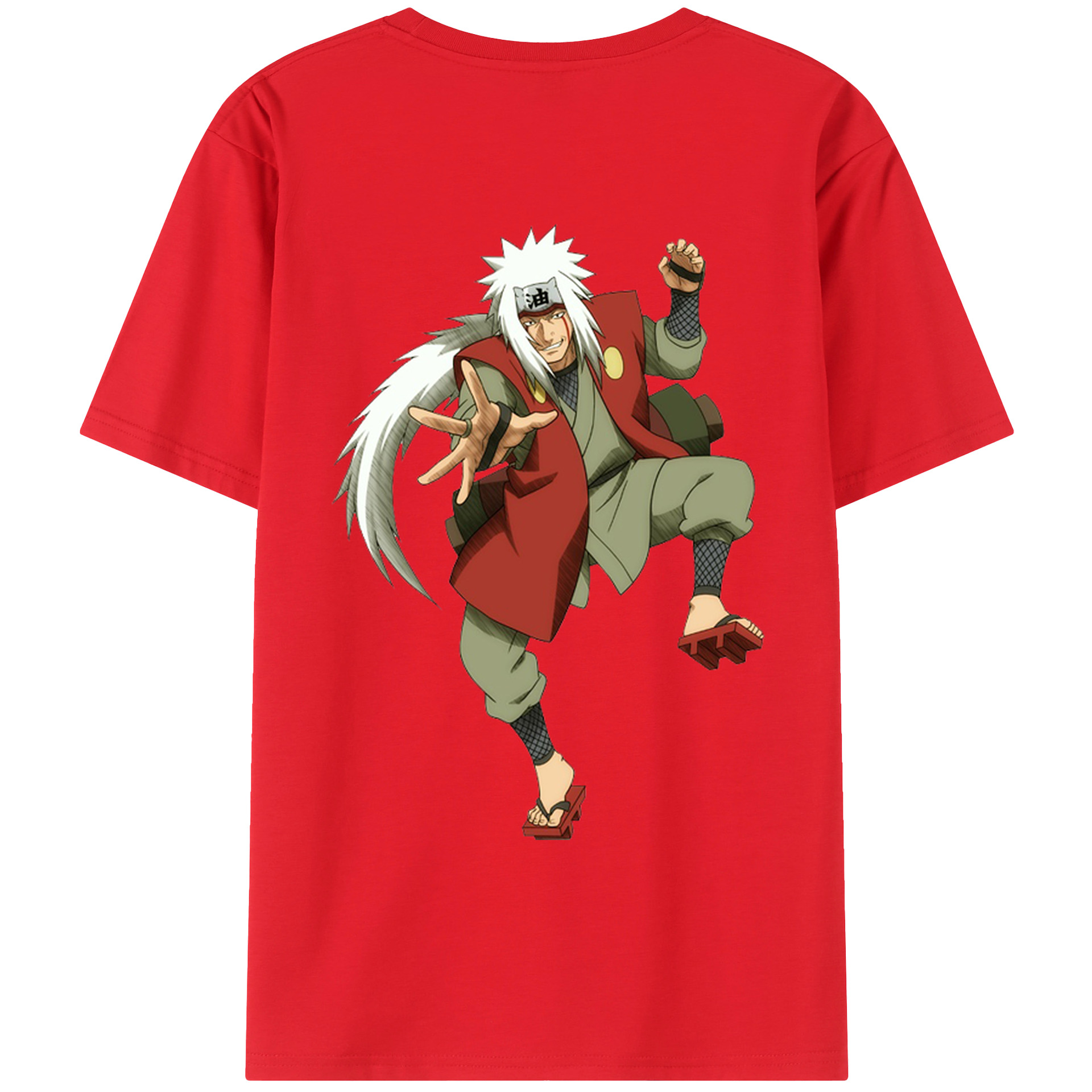 （画像用） NARUTO -ナルト- 自来也（じらいや） Jiraiya レディース半袖Tシャツ(バックプリント)