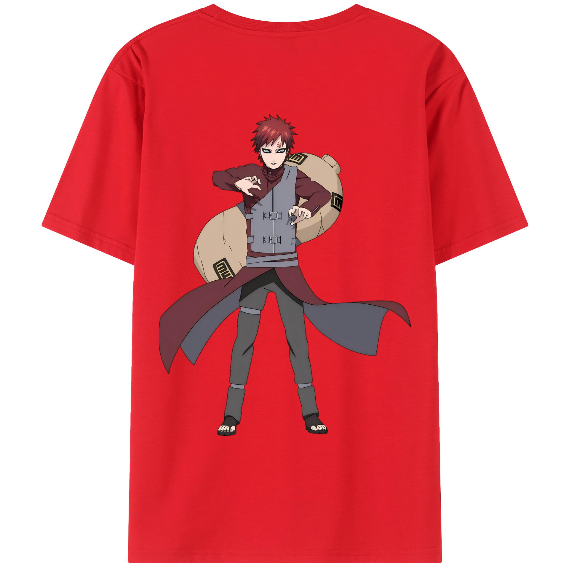 （画像用） NARUTO -ナルト- ガアラ Gaara レディース半袖Tシャツ(バックプリント)