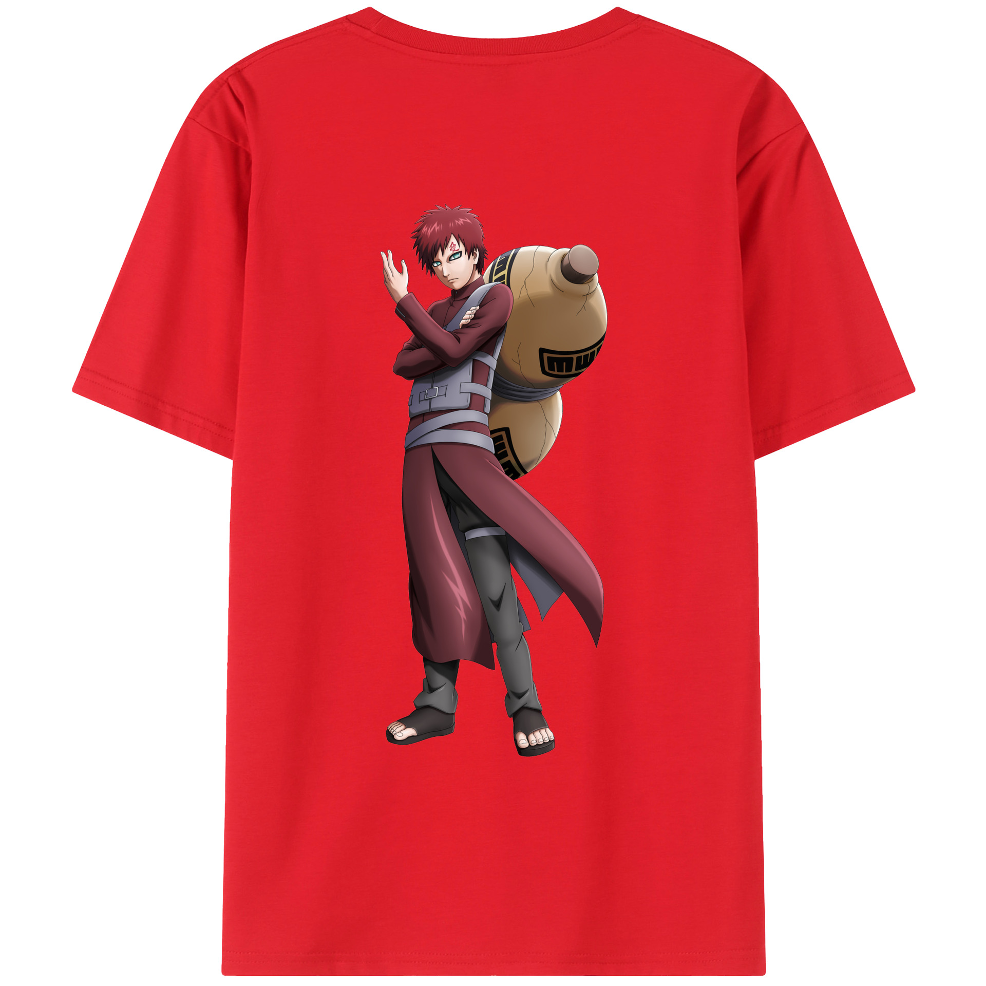 （画像用） NARUTO -ナルト- ガアラ Gaara レディース半袖Tシャツ(バックプリント)