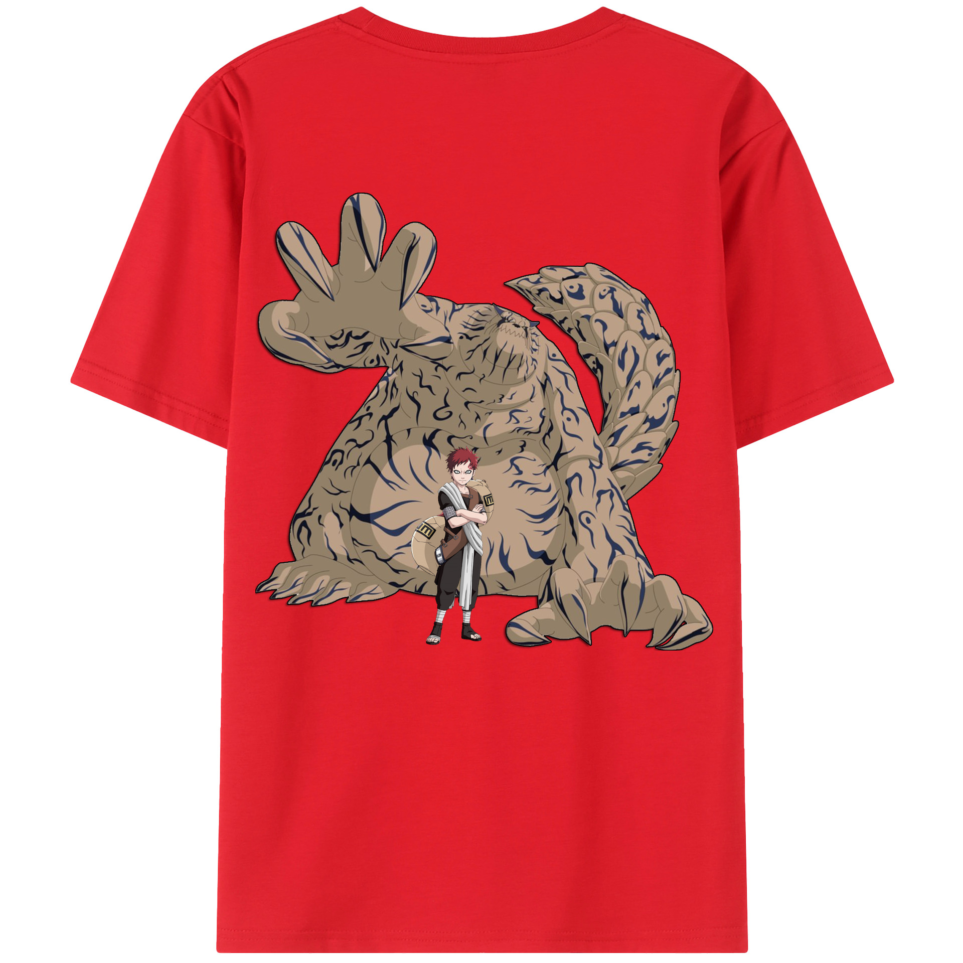 （画像用） NARUTO -ナルト- ガアラ Gaara レディース半袖Tシャツ(バックプリント)
