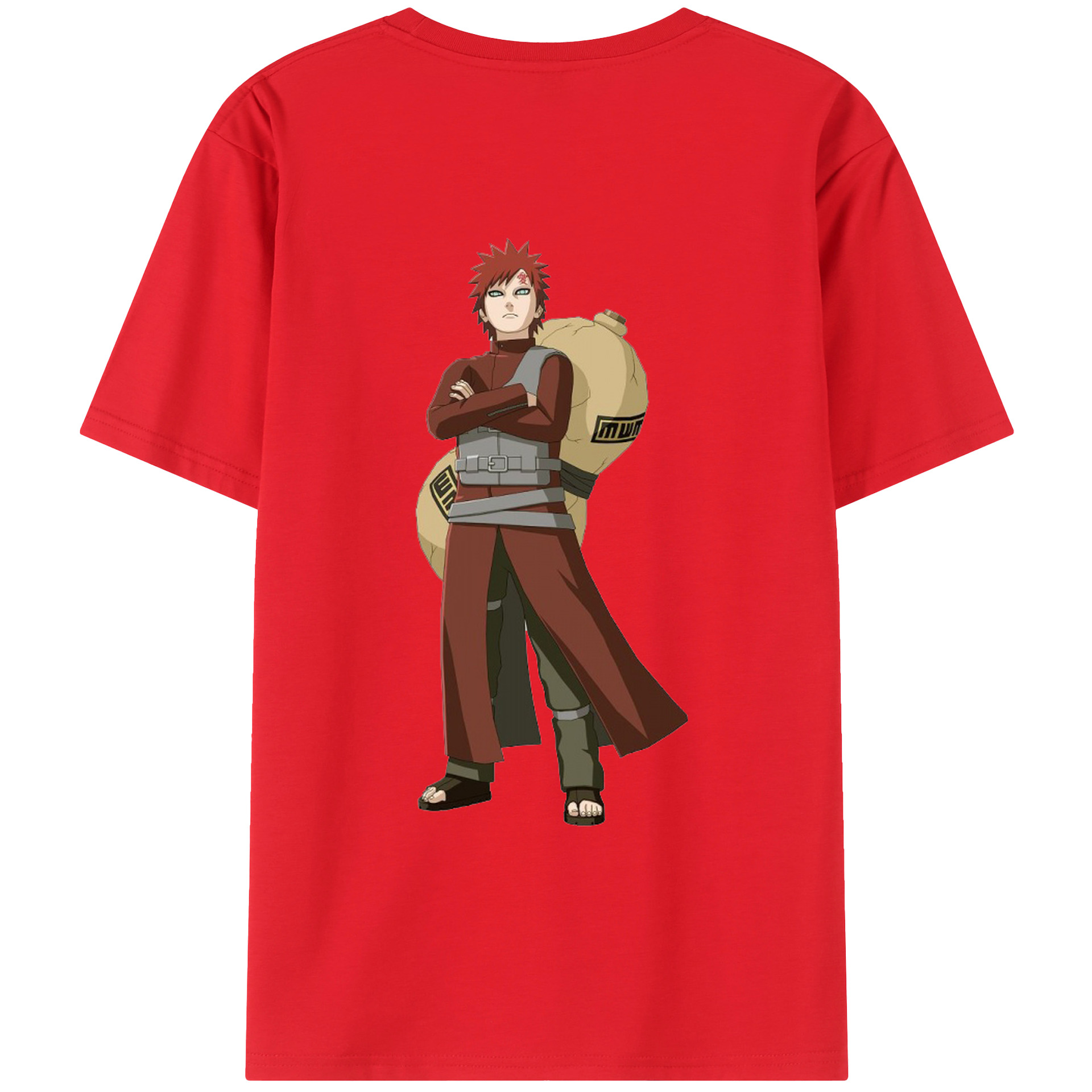 （画像用） NARUTO -ナルト- ガアラ Gaara レディース半袖Tシャツ(バックプリント)