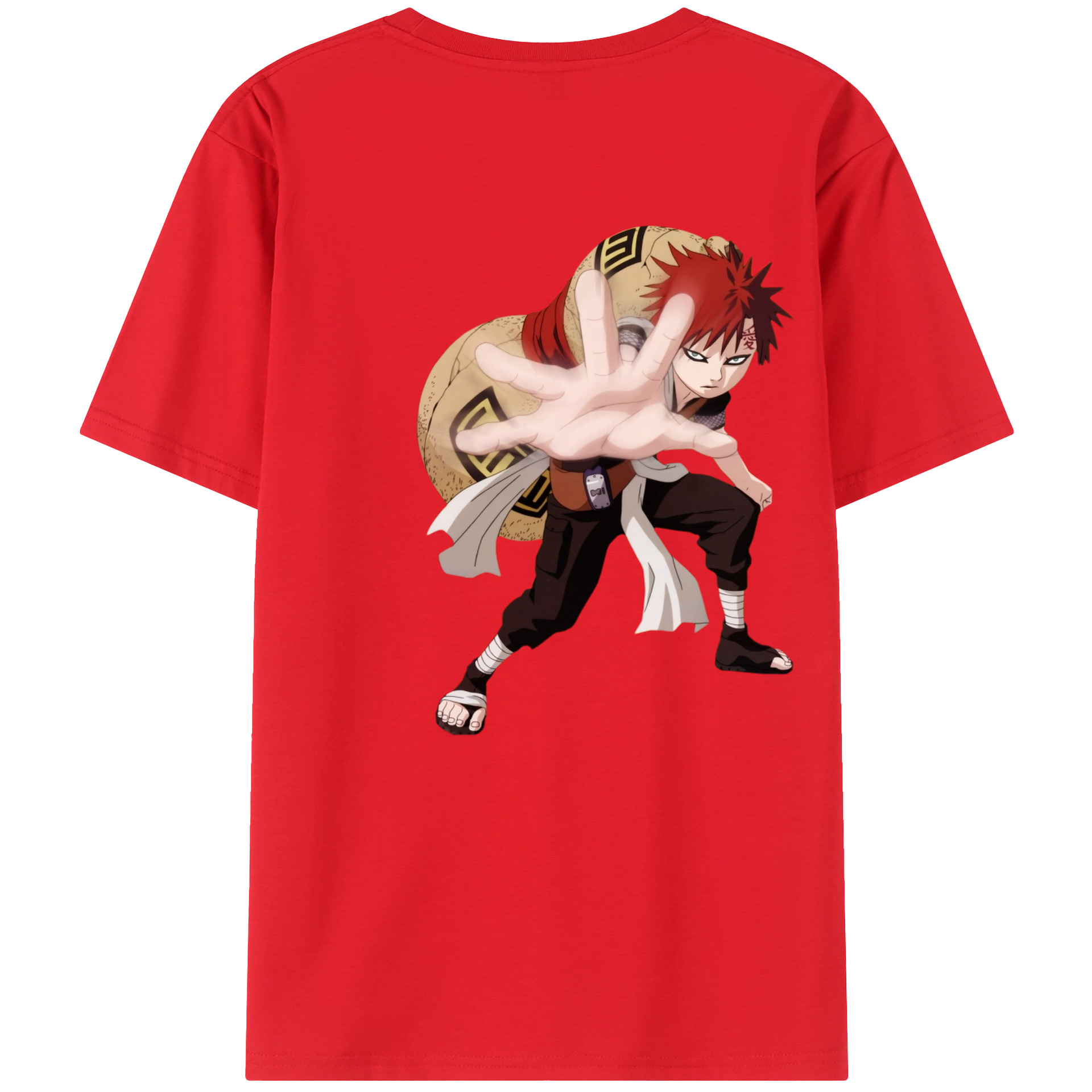 （画像用） NARUTO -ナルト- ガアラ Gaara レディース半袖Tシャツ(バックプリント)