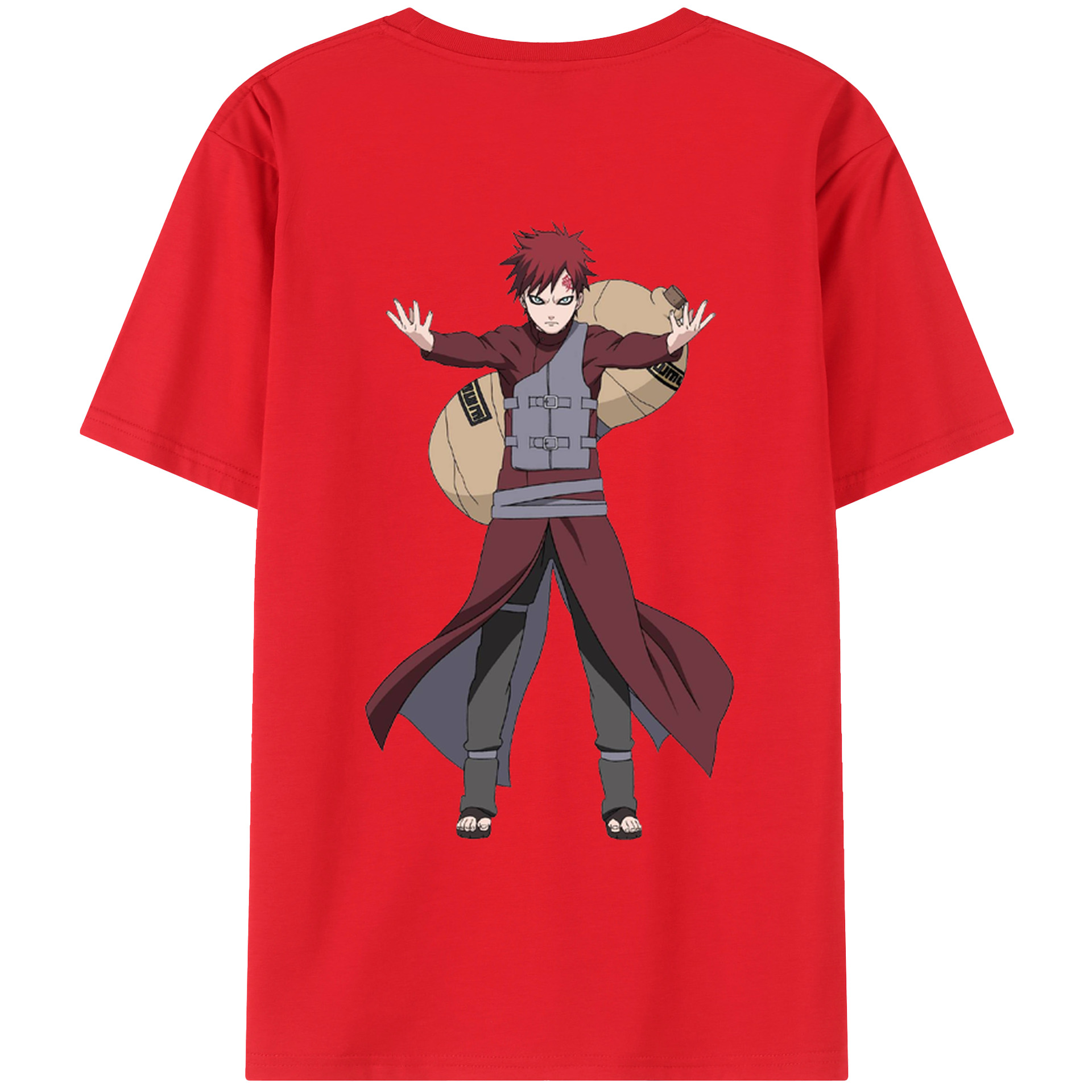 （画像用） NARUTO -ナルト- ガアラ Gaara レディース半袖Tシャツ(バックプリント)