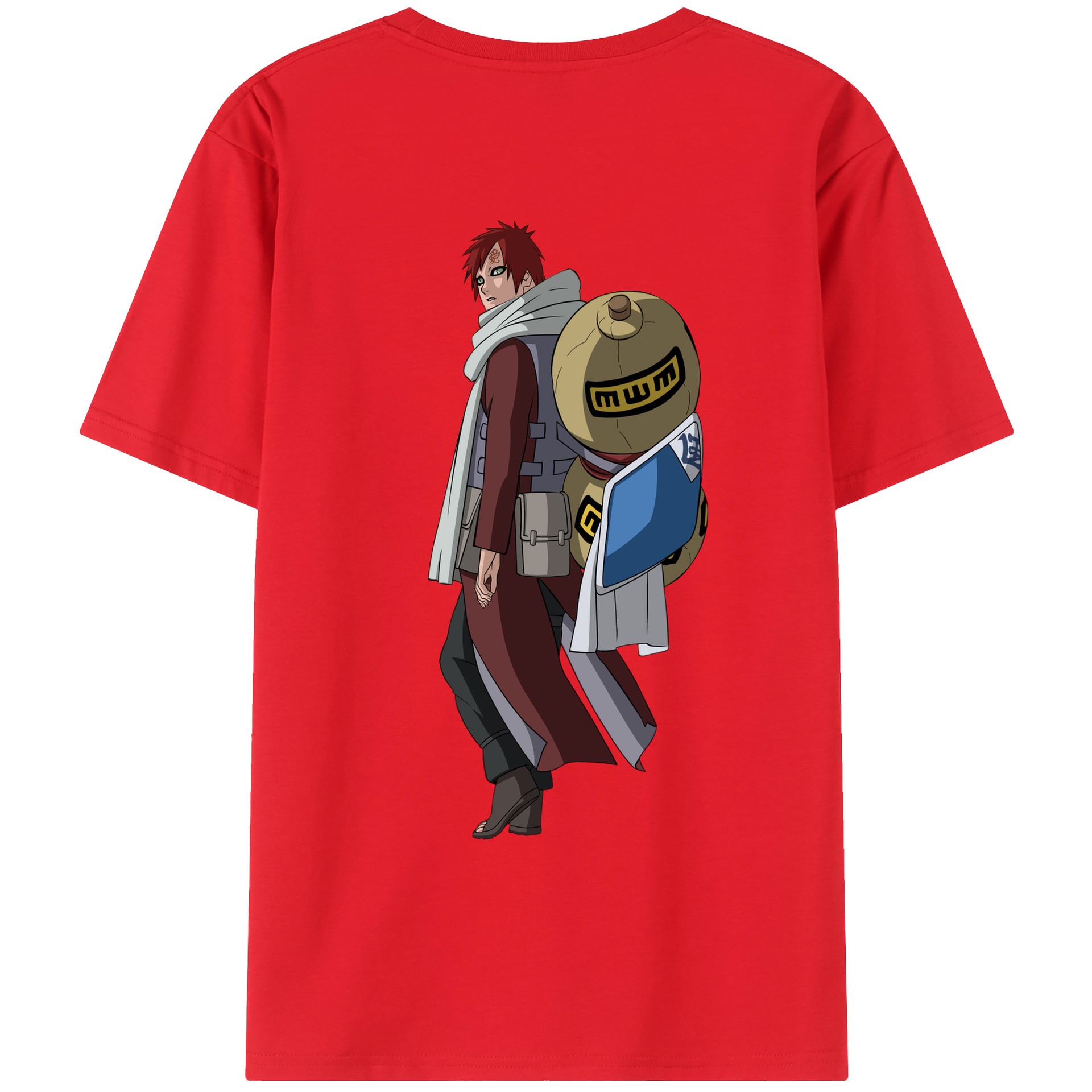 （画像用） NARUTO -ナルト- ガアラ Gaara レディース半袖Tシャツ(バックプリント)