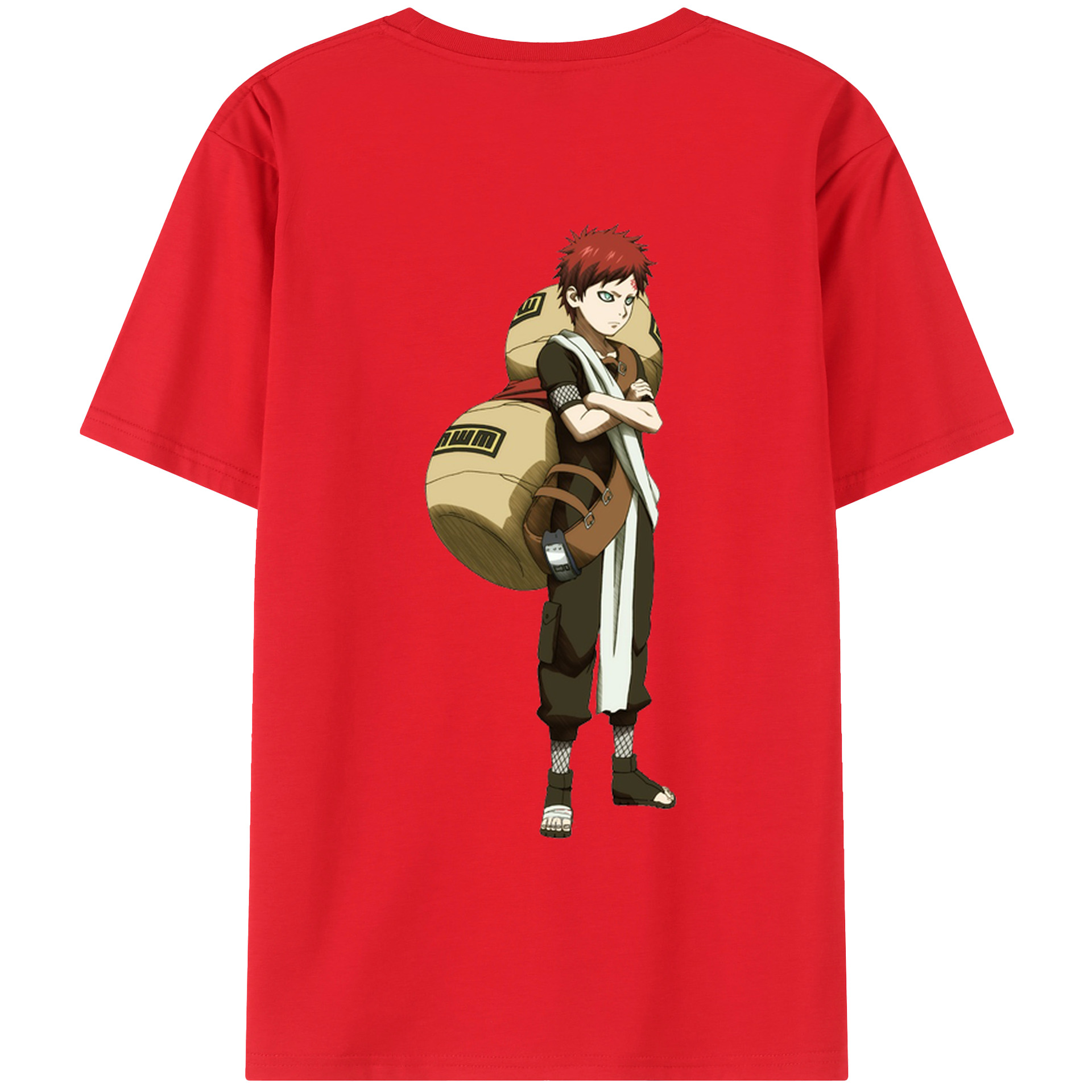 （画像用） NARUTO -ナルト- ガアラ Gaara レディース半袖Tシャツ(バックプリント)