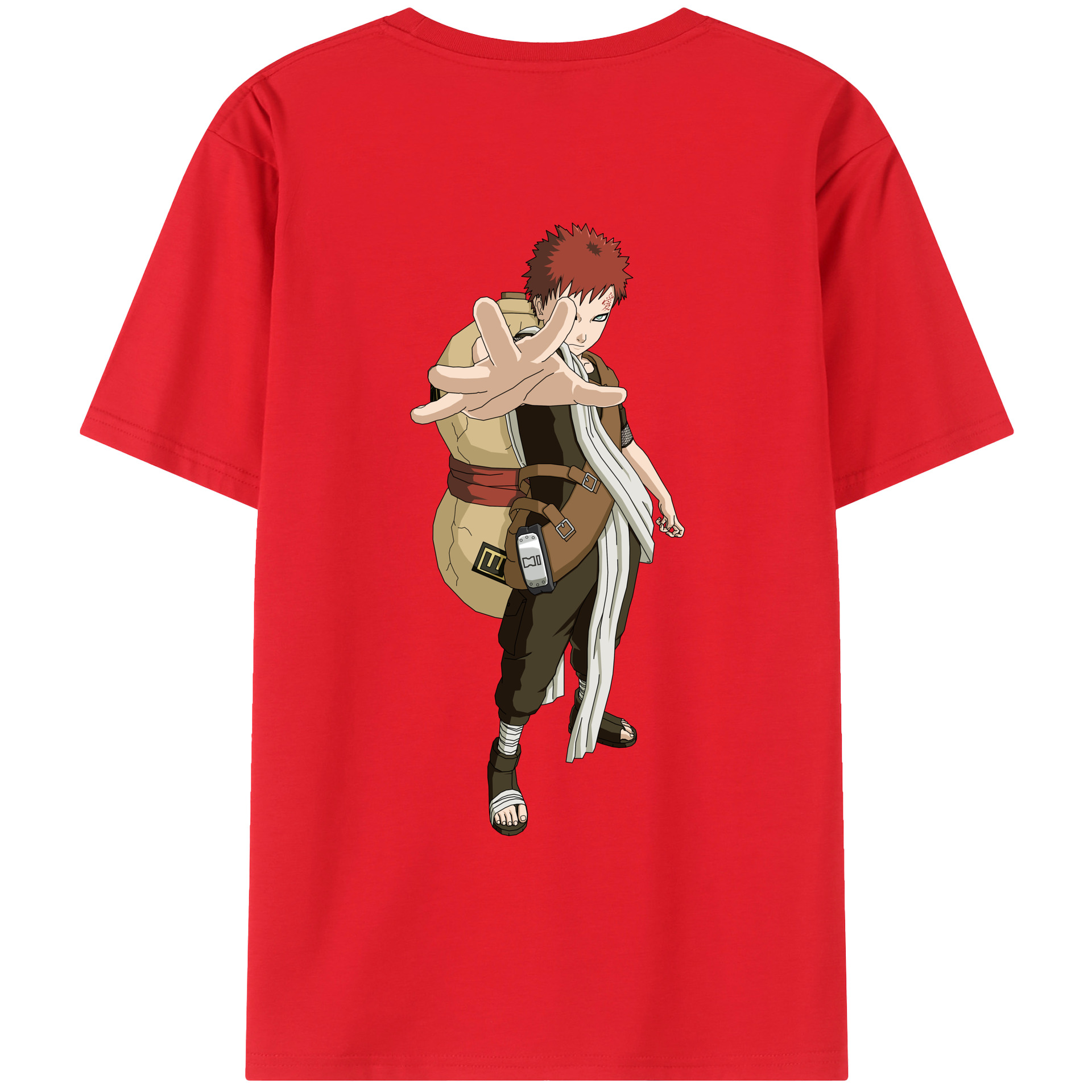 （画像用） NARUTO -ナルト- ガアラ Gaara レディース半袖Tシャツ(バックプリント)