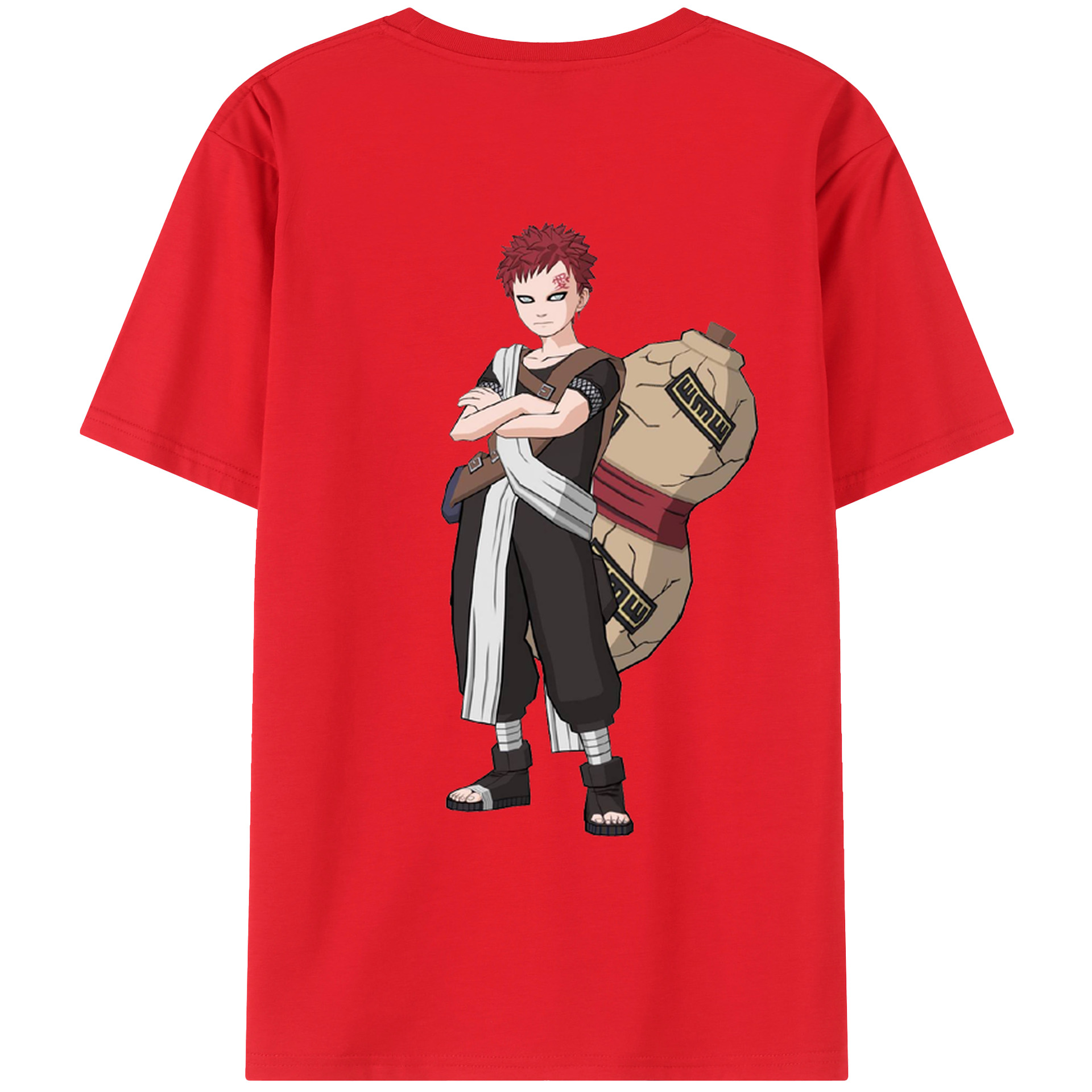 （画像用） NARUTO -ナルト- ガアラ Gaara レディース半袖Tシャツ(バックプリント)