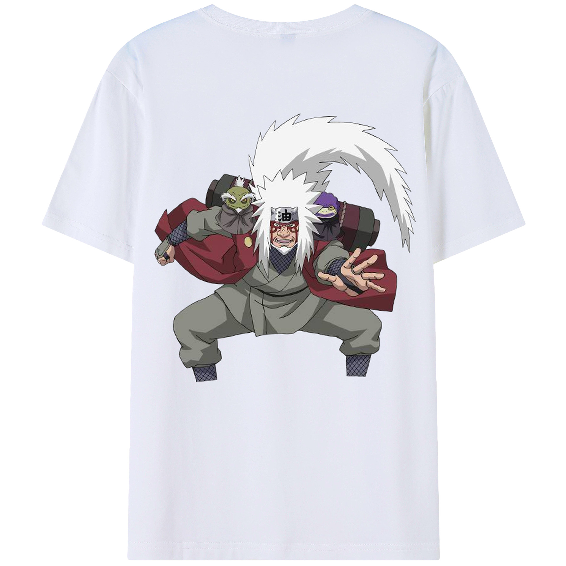 （画像用） NARUTO -ナルト- 自来也（じらいや） Jiraiya レディース半袖Tシャツ(バックプリント)