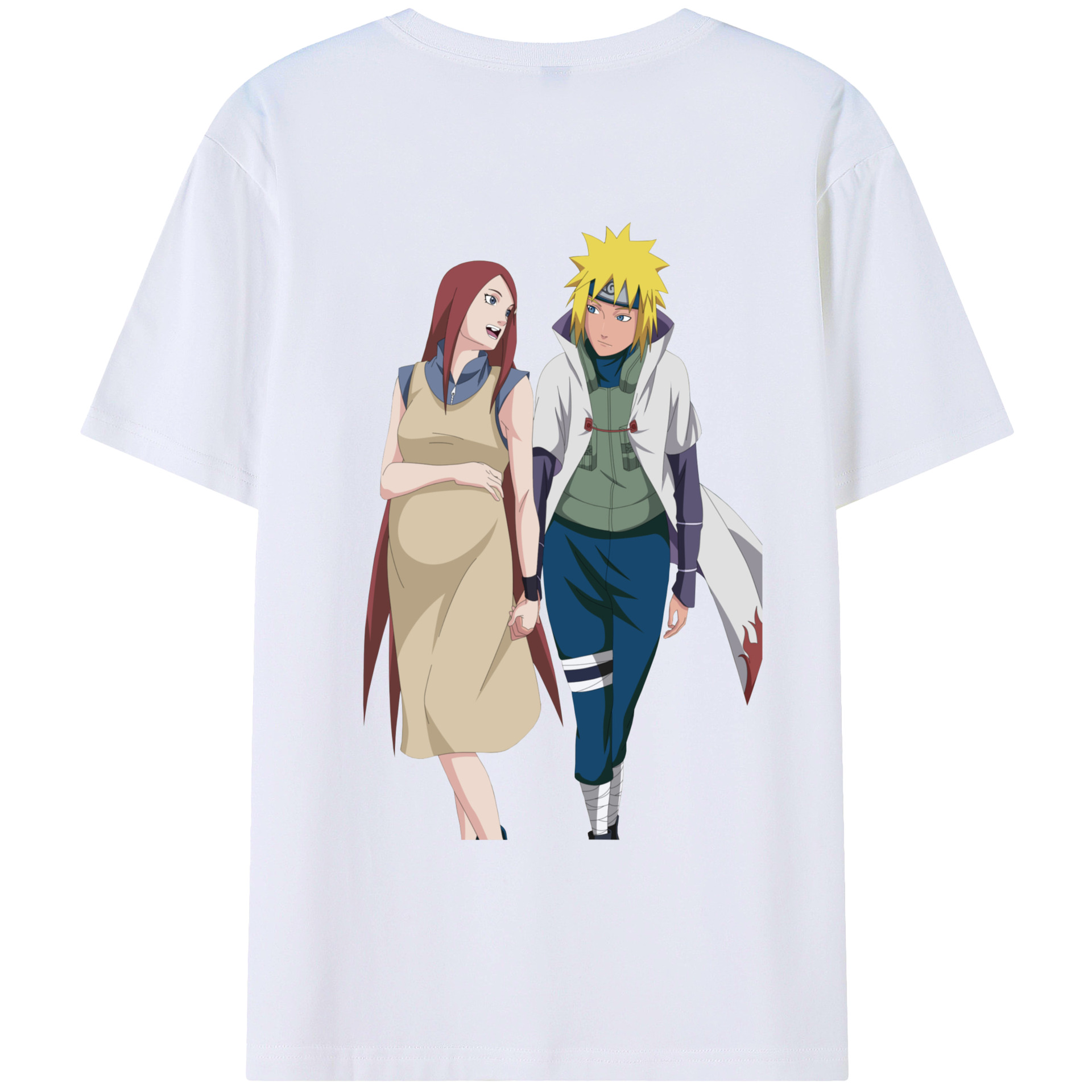 （画像用） NARUTO -ナルト- 波風 ミナト Namikaze Minato レディース半袖Tシャツ(バックプリント)