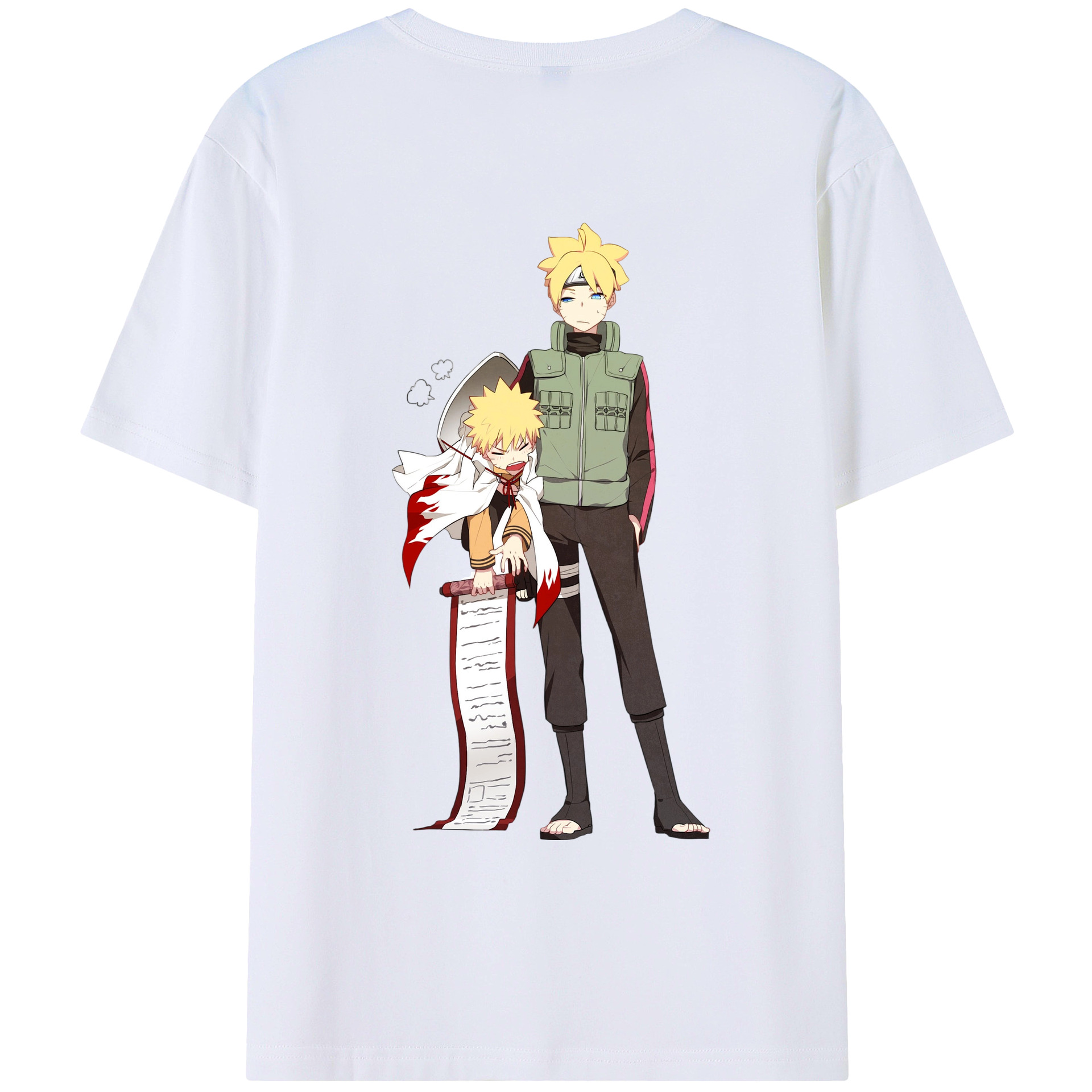 （画像用） NARUTO -ナルト- 波風 ミナト Namikaze Minato レディース半袖Tシャツ(バックプリント)