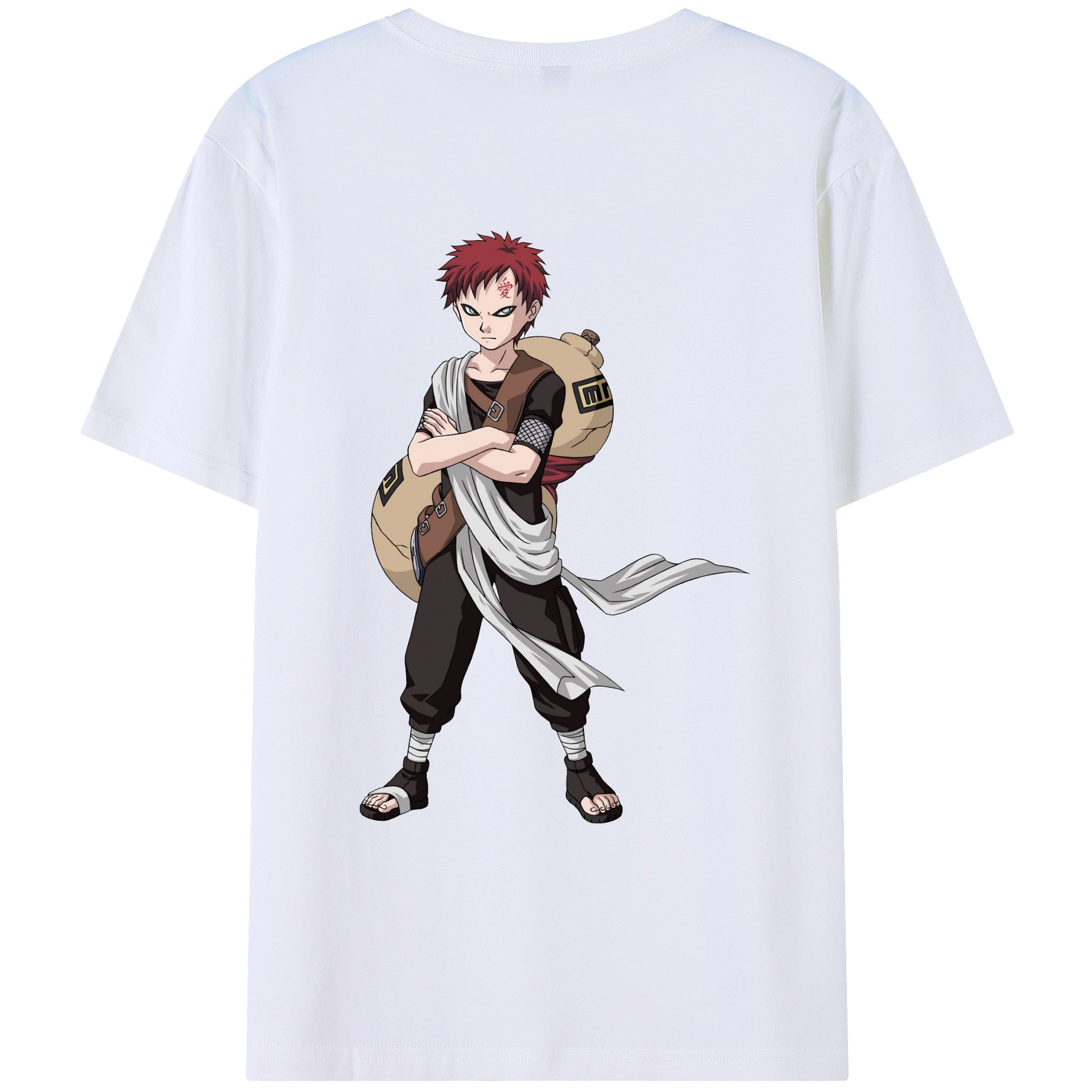 （画像用） NARUTO -ナルト- ガアラ Gaara レディース半袖Tシャツ(バックプリント)