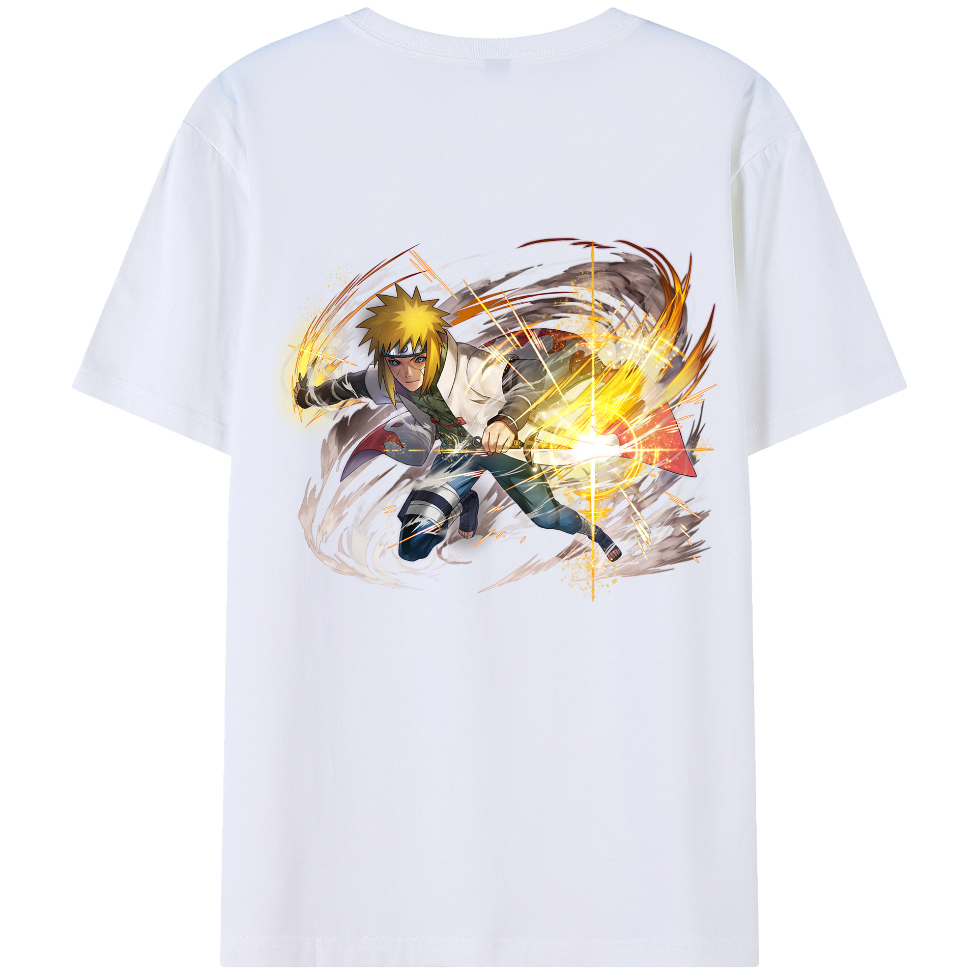 （画像用） NARUTO -ナルト- 波風 ミナト Namikaze Minato レディース半袖Tシャツ(バックプリント)