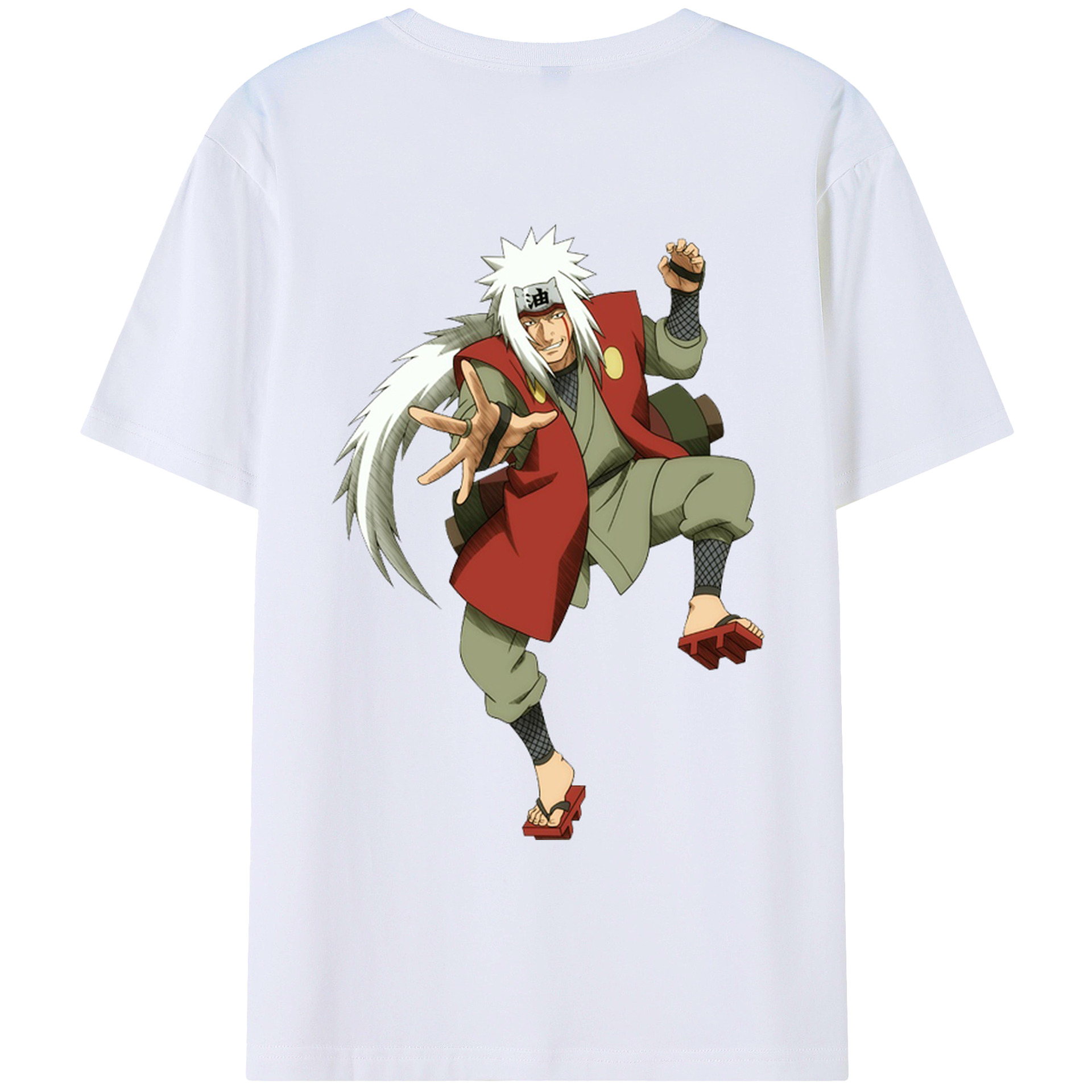 （画像用） NARUTO -ナルト- 自来也（じらいや） Jiraiya レディース半袖Tシャツ(バックプリント)