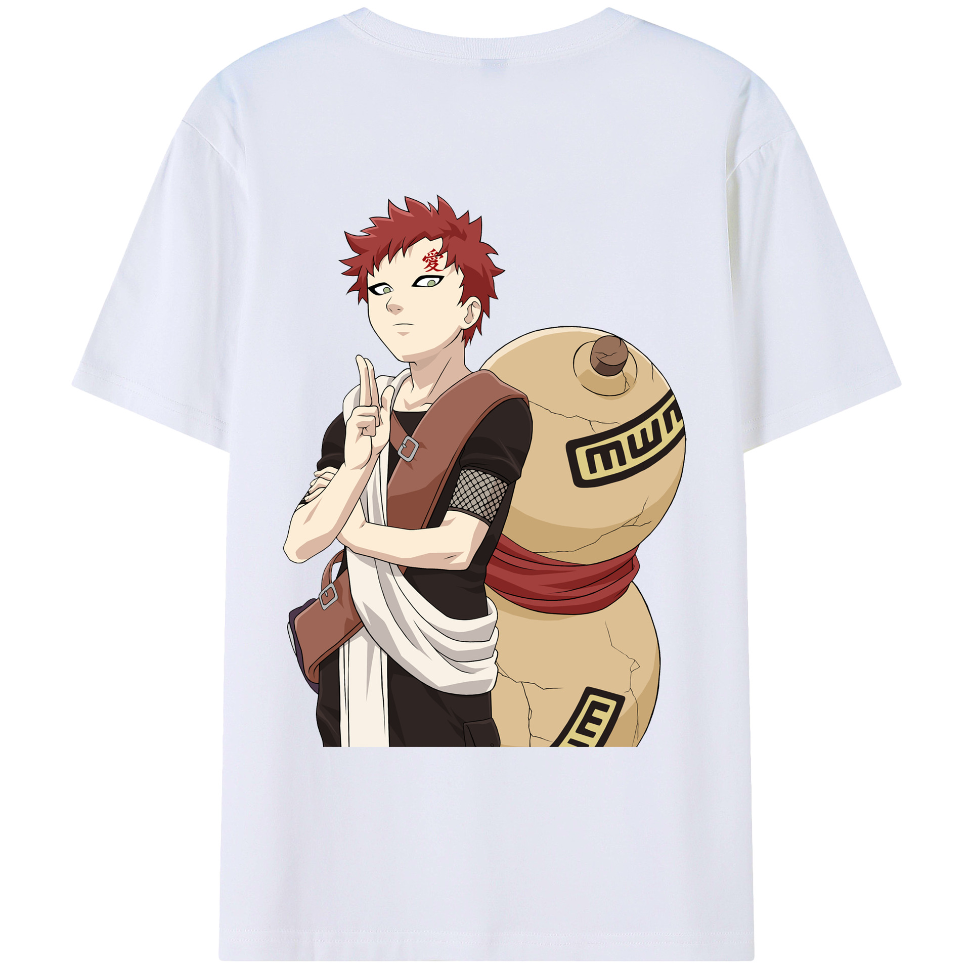（画像用） NARUTO -ナルト- ガアラ Gaara レディース半袖Tシャツ(バックプリント)
