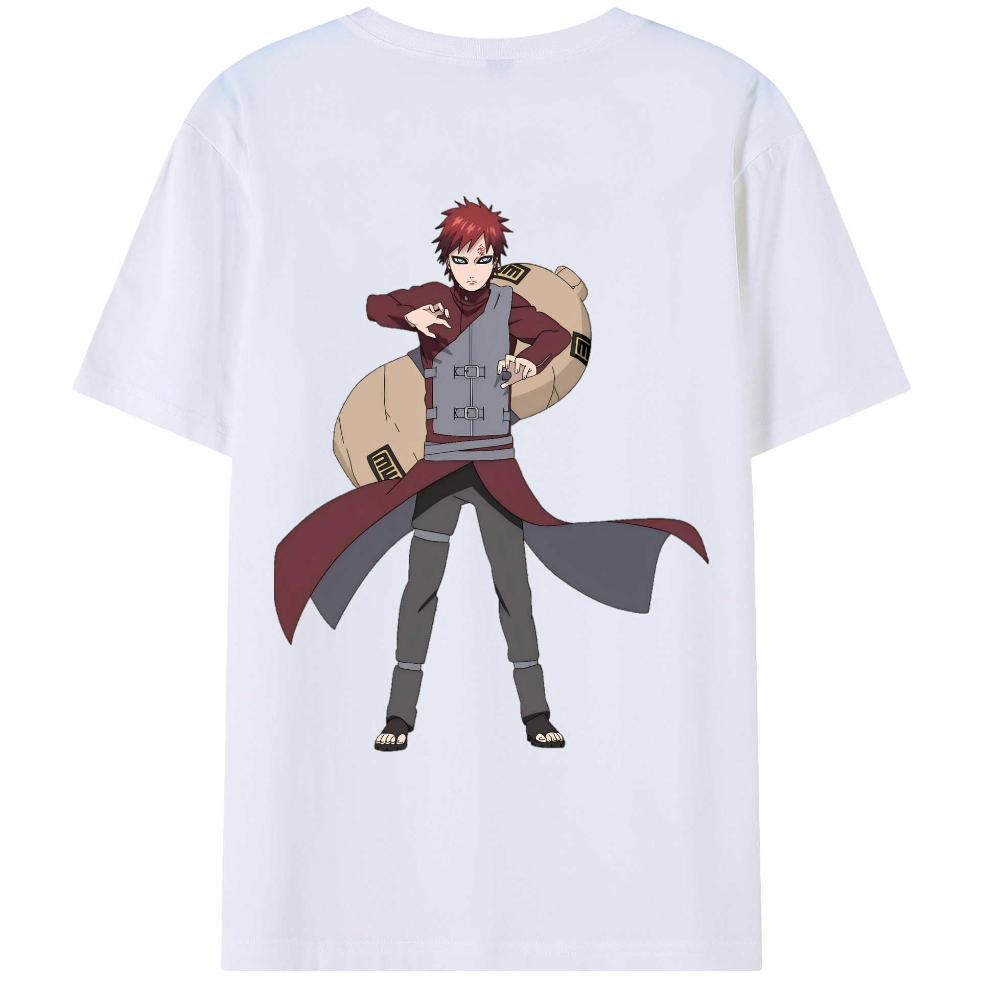 （画像用） NARUTO -ナルト- ガアラ Gaara レディース半袖Tシャツ(バックプリント)