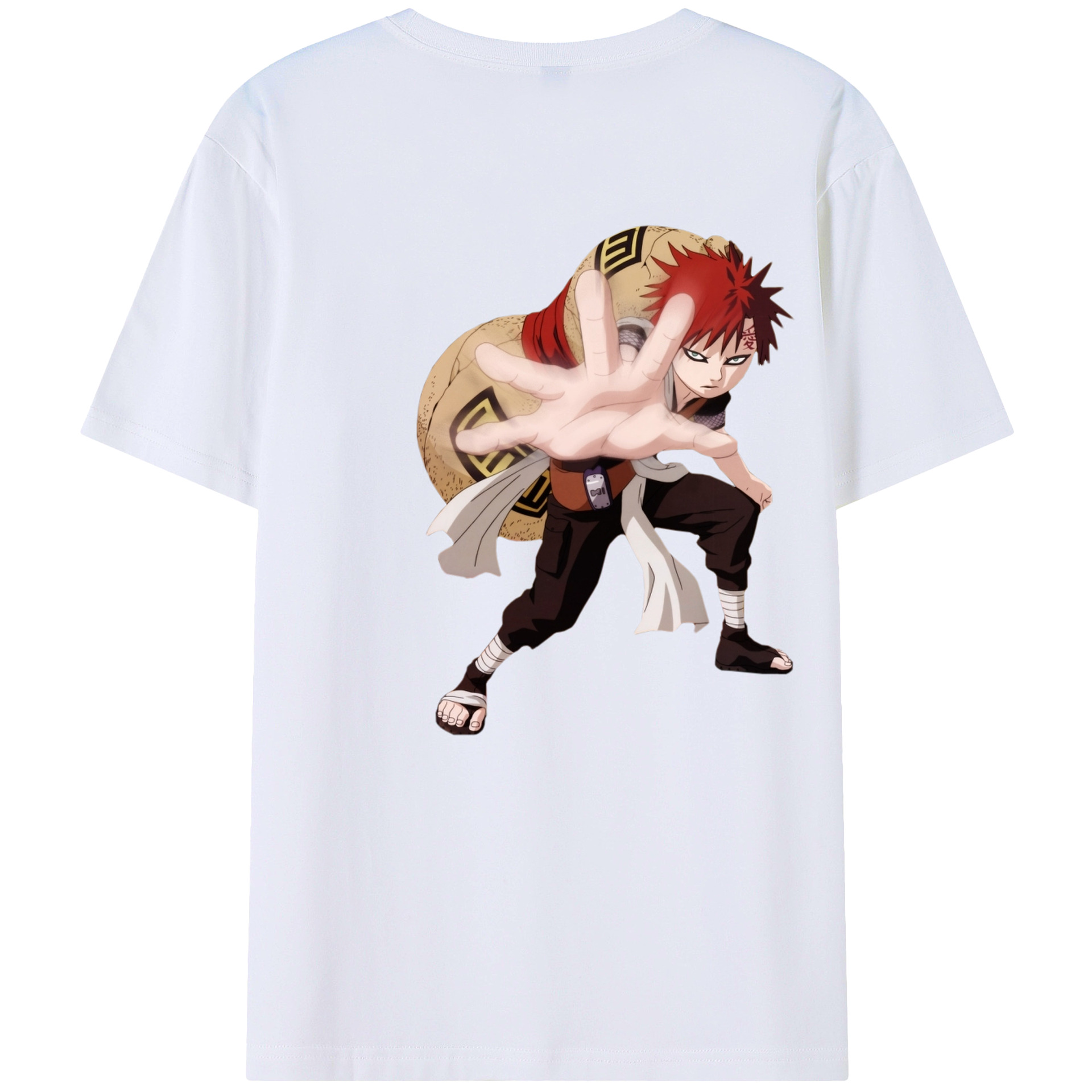 （画像用） NARUTO -ナルト- ガアラ Gaara レディース半袖Tシャツ(バックプリント)
