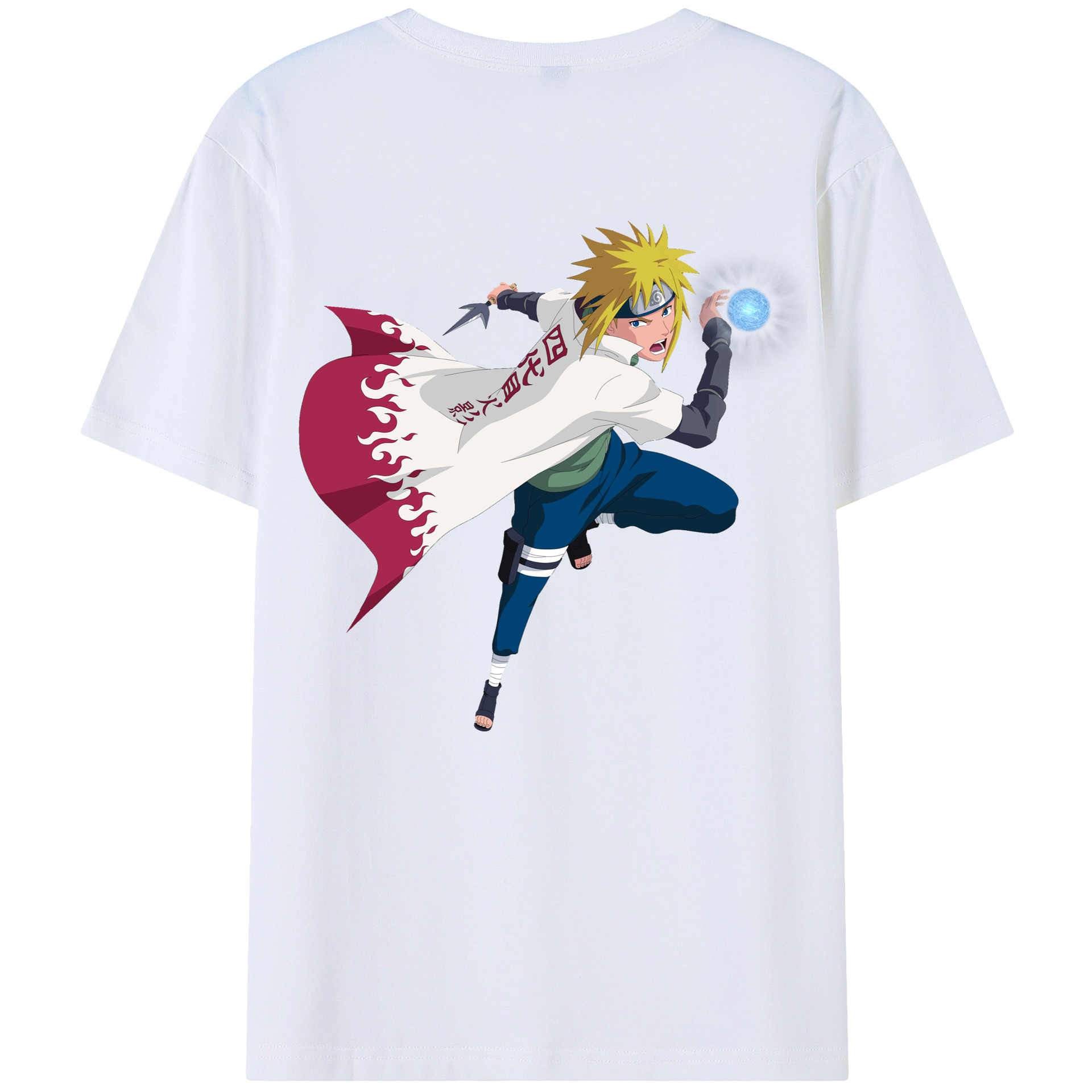 （画像用） NARUTO -ナルト- 波風 ミナト Namikaze Minato レディース半袖Tシャツ(バックプリント)