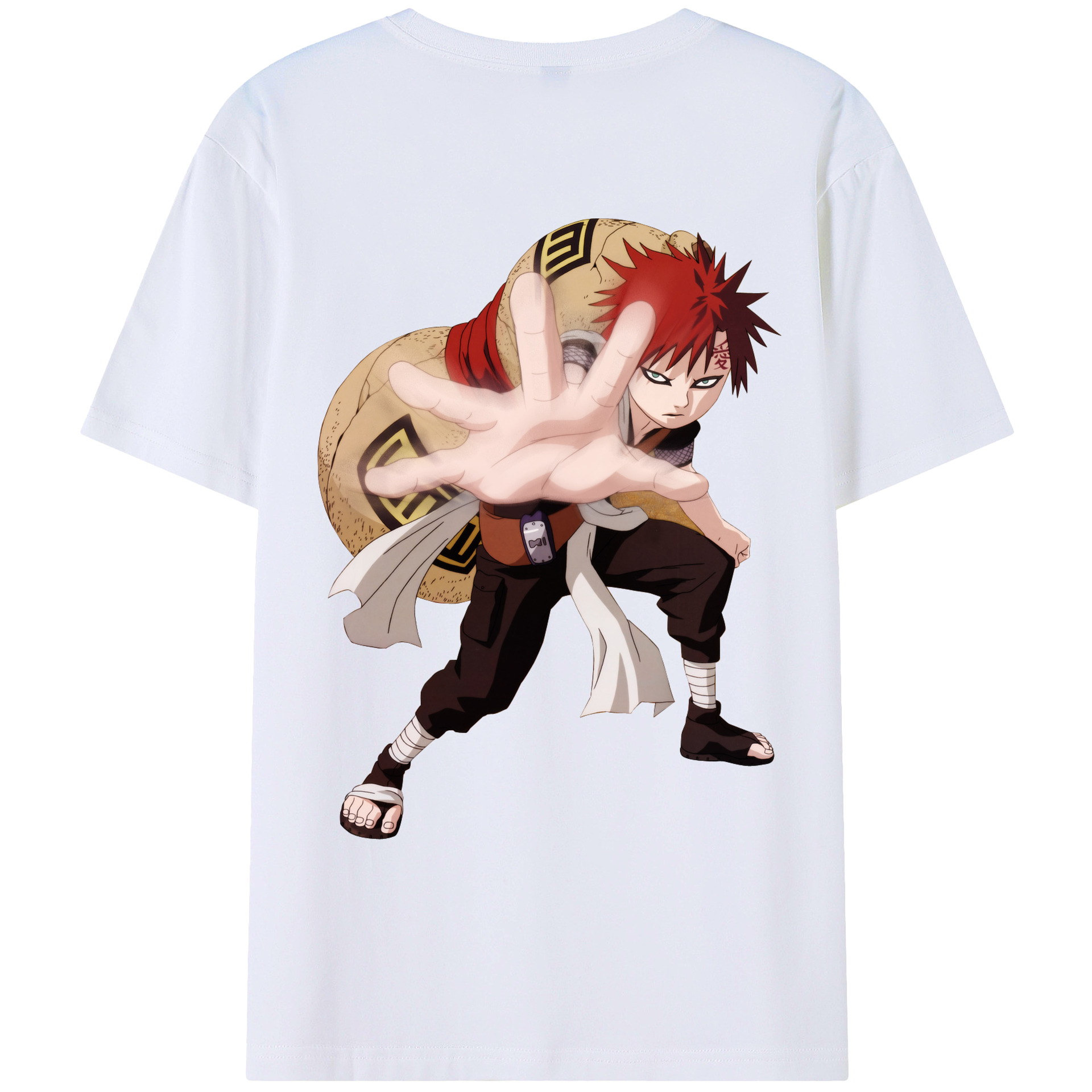 （画像用） NARUTO -ナルト- ガアラ Gaara レディース半袖Tシャツ(バックプリント)