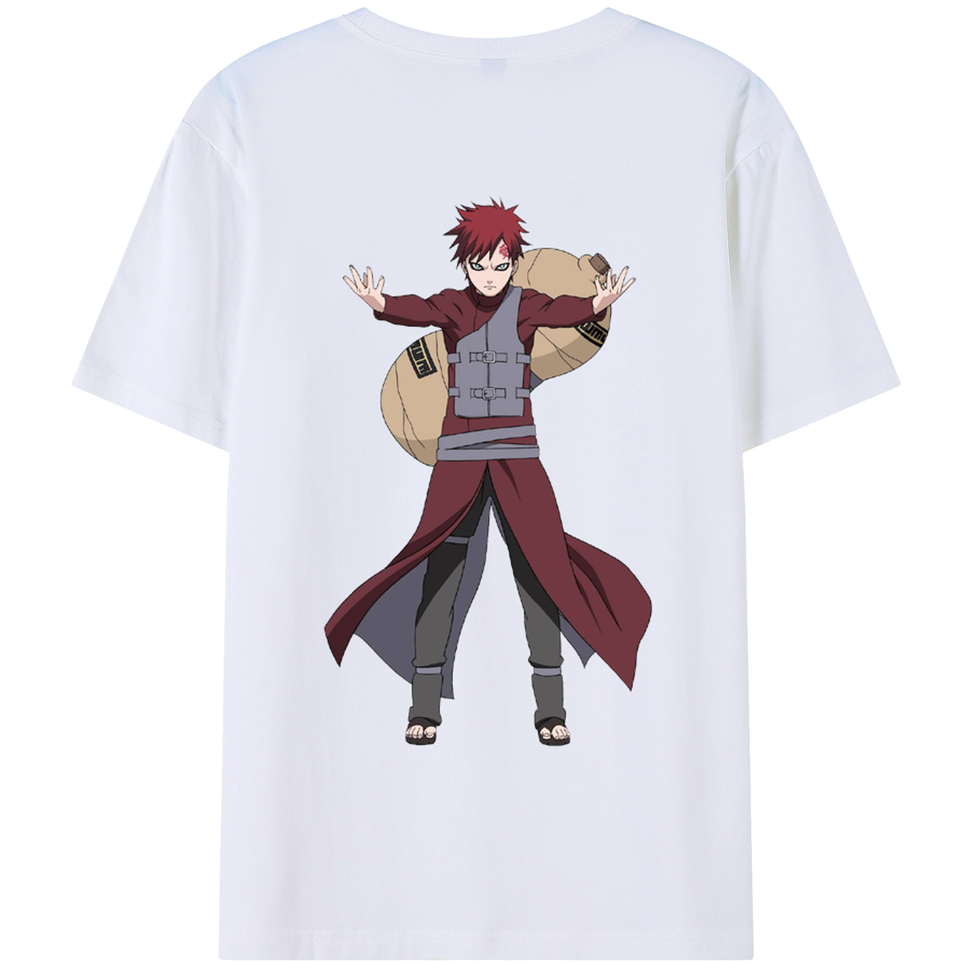 （画像用） NARUTO -ナルト- ガアラ Gaara レディース半袖Tシャツ(バックプリント)