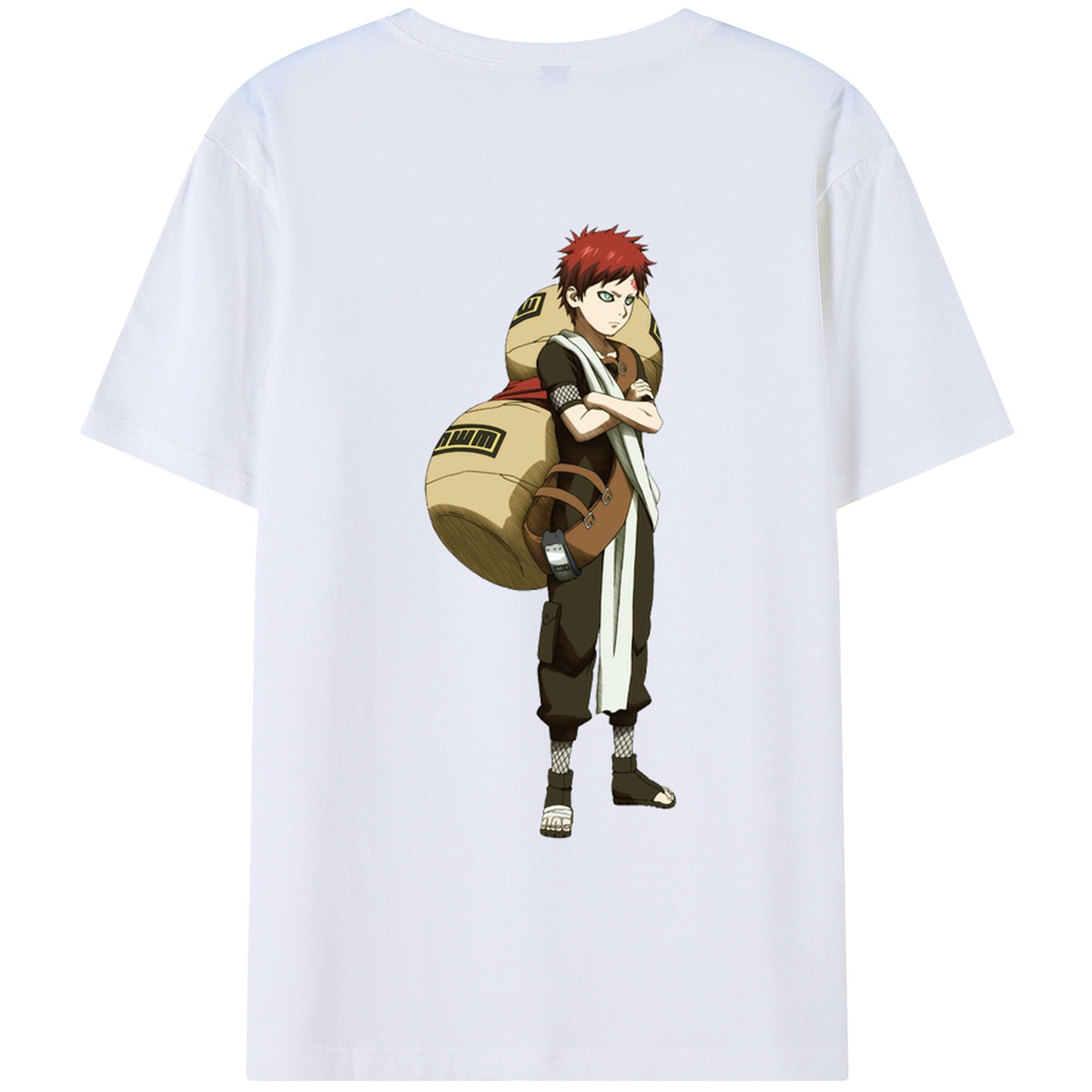 （画像用） NARUTO -ナルト- ガアラ Gaara レディース半袖Tシャツ(バックプリント)