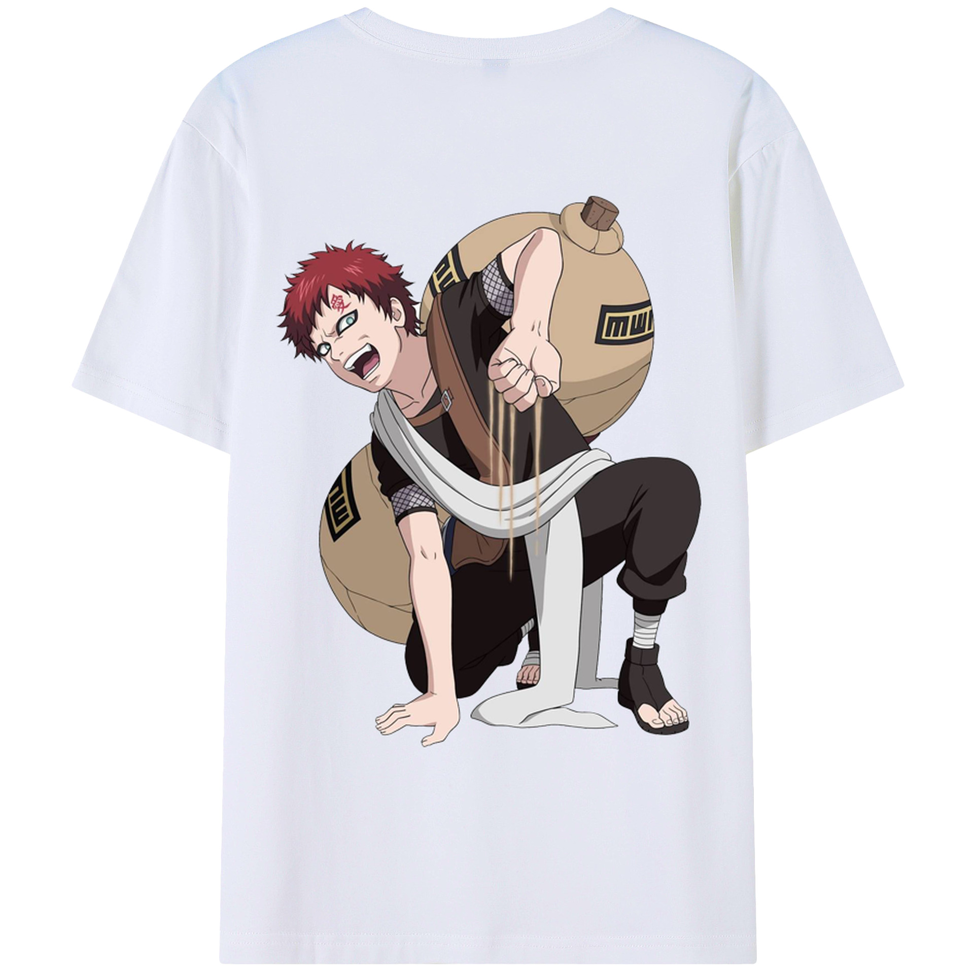 （画像用） NARUTO -ナルト- ガアラ Gaara レディース半袖Tシャツ(バックプリント)