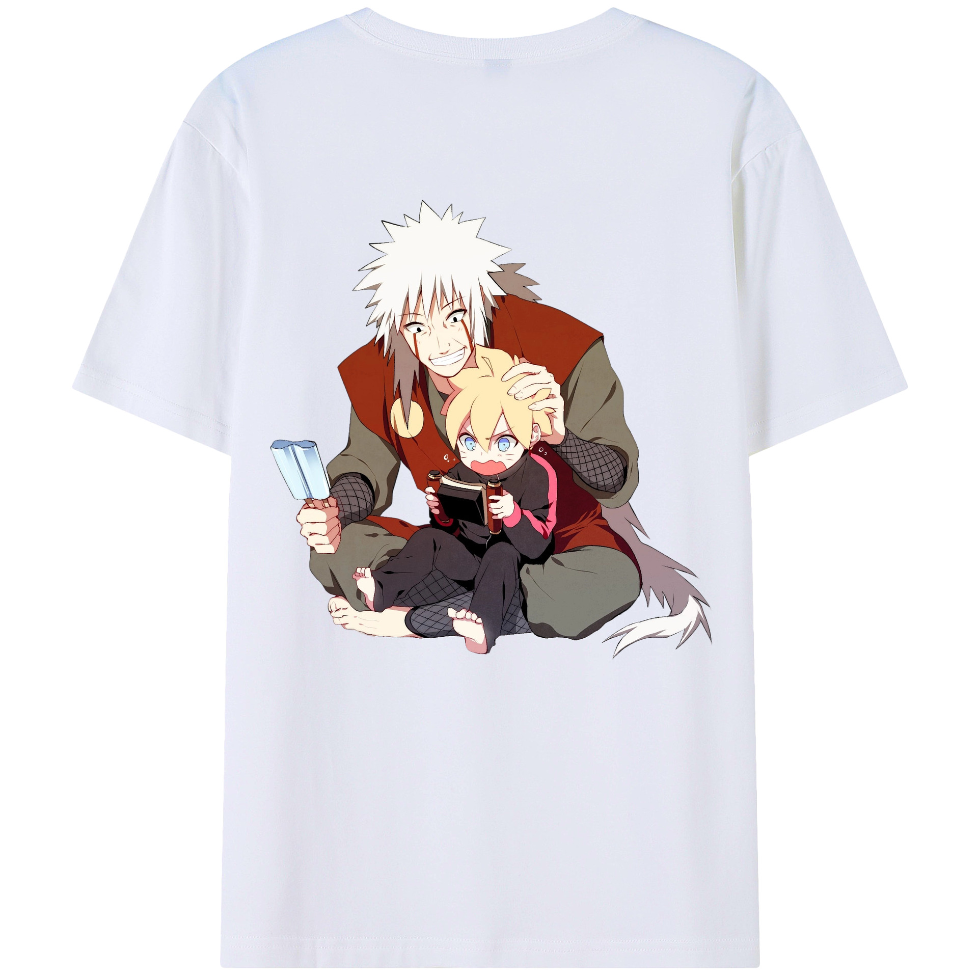（画像用） NARUTO -ナルト- 自来也（じらいや） Jiraiya レディース半袖Tシャツ(バックプリント)