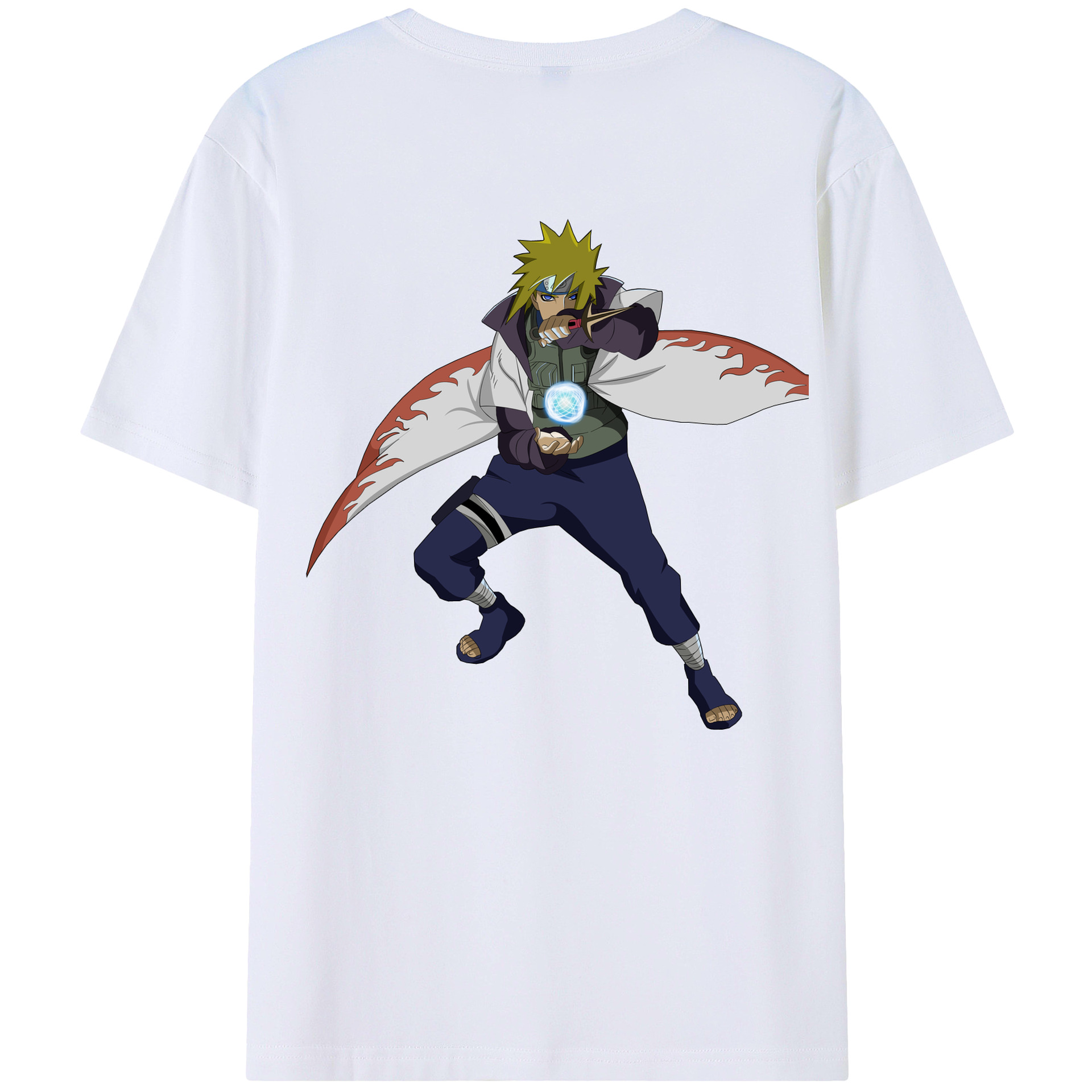 （画像用） NARUTO -ナルト- 波風 ミナト Namikaze Minato レディース半袖Tシャツ(バックプリント)