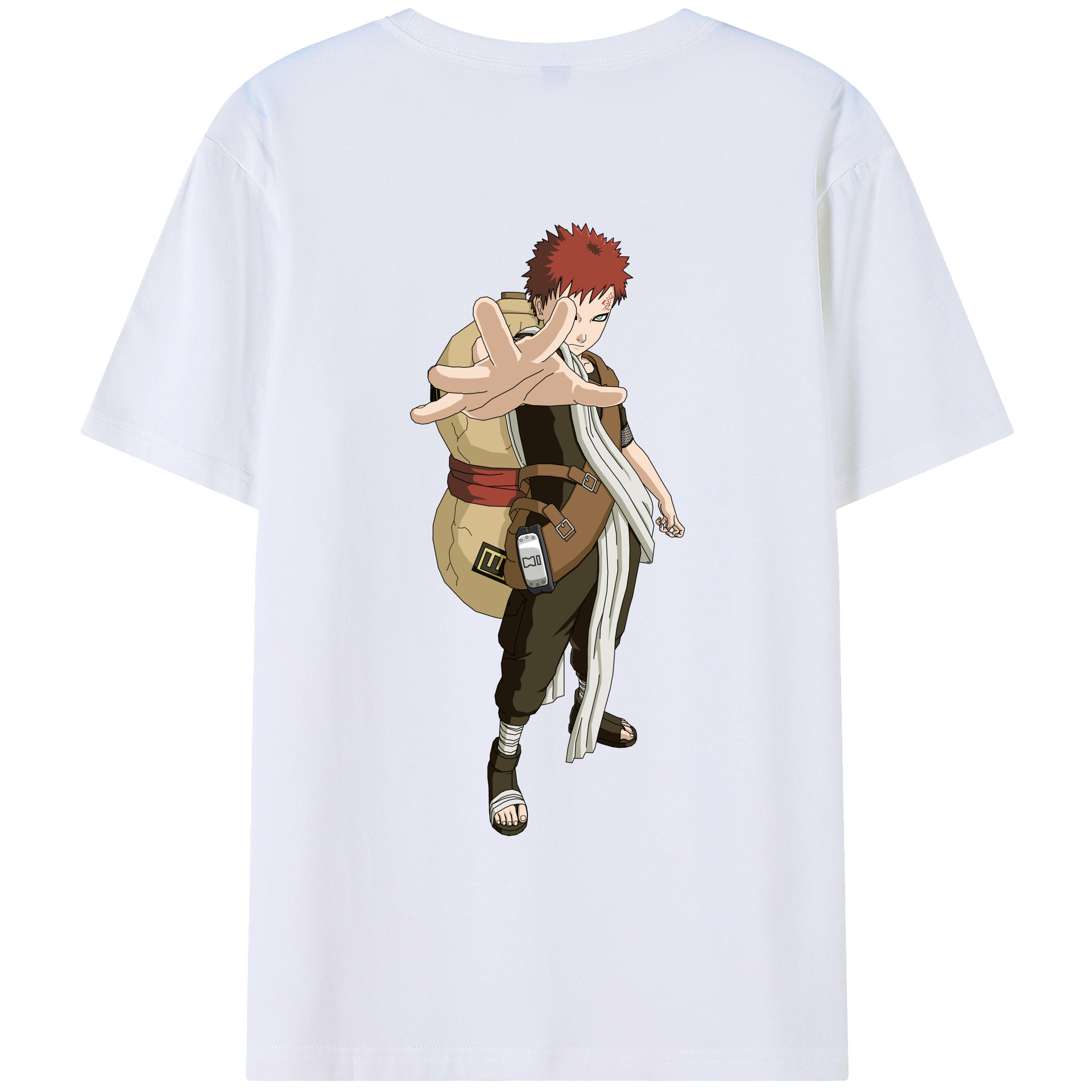 （画像用） NARUTO -ナルト- ガアラ Gaara レディース半袖Tシャツ(バックプリント)