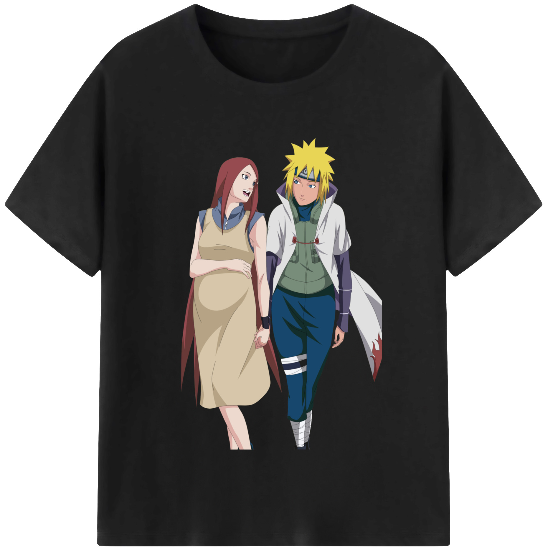 （画像用） NARUTO -ナルト- 波風 ミナト Namikaze Minato レディースカジュアルプリントTシャツ（綿100％）