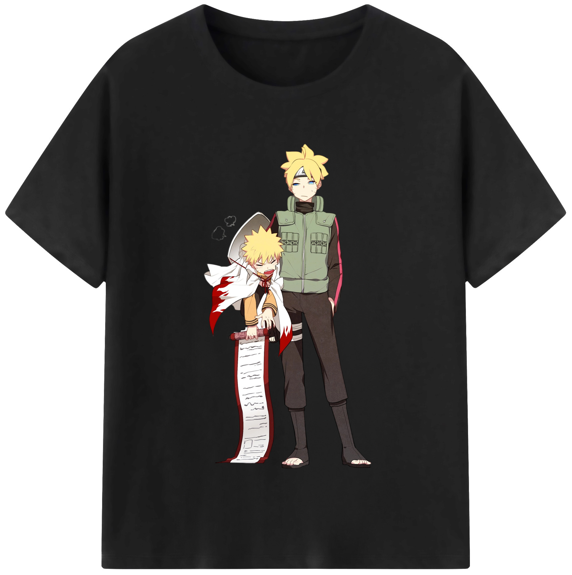 （画像用） NARUTO -ナルト- 波風 ミナト Namikaze Minato レディースカジュアルプリントTシャツ（綿100％）