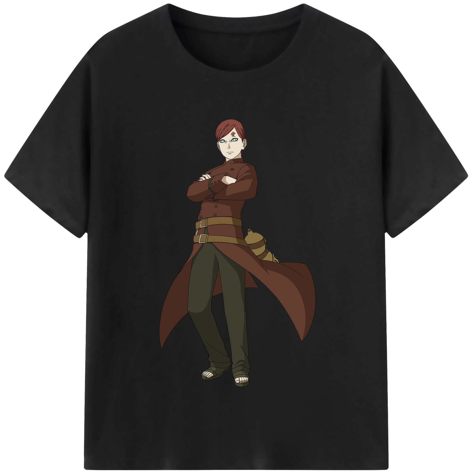 （画像用） NARUTO -ナルト- ガアラ Gaara レディースカジュアルプリントTシャツ（綿100％）
