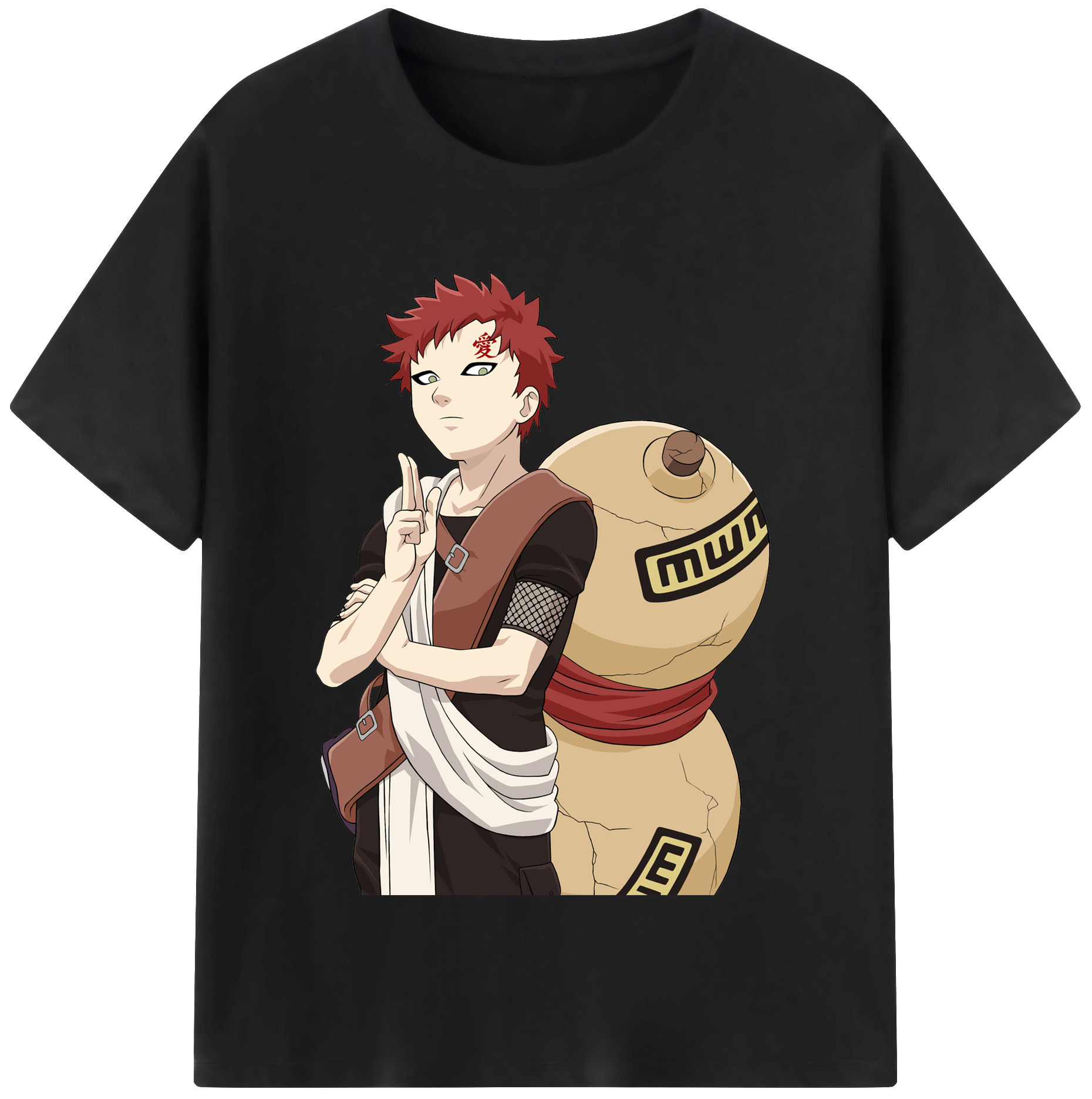 （画像用） NARUTO -ナルト- ガアラ Gaara レディースカジュアルプリントTシャツ（綿100％）