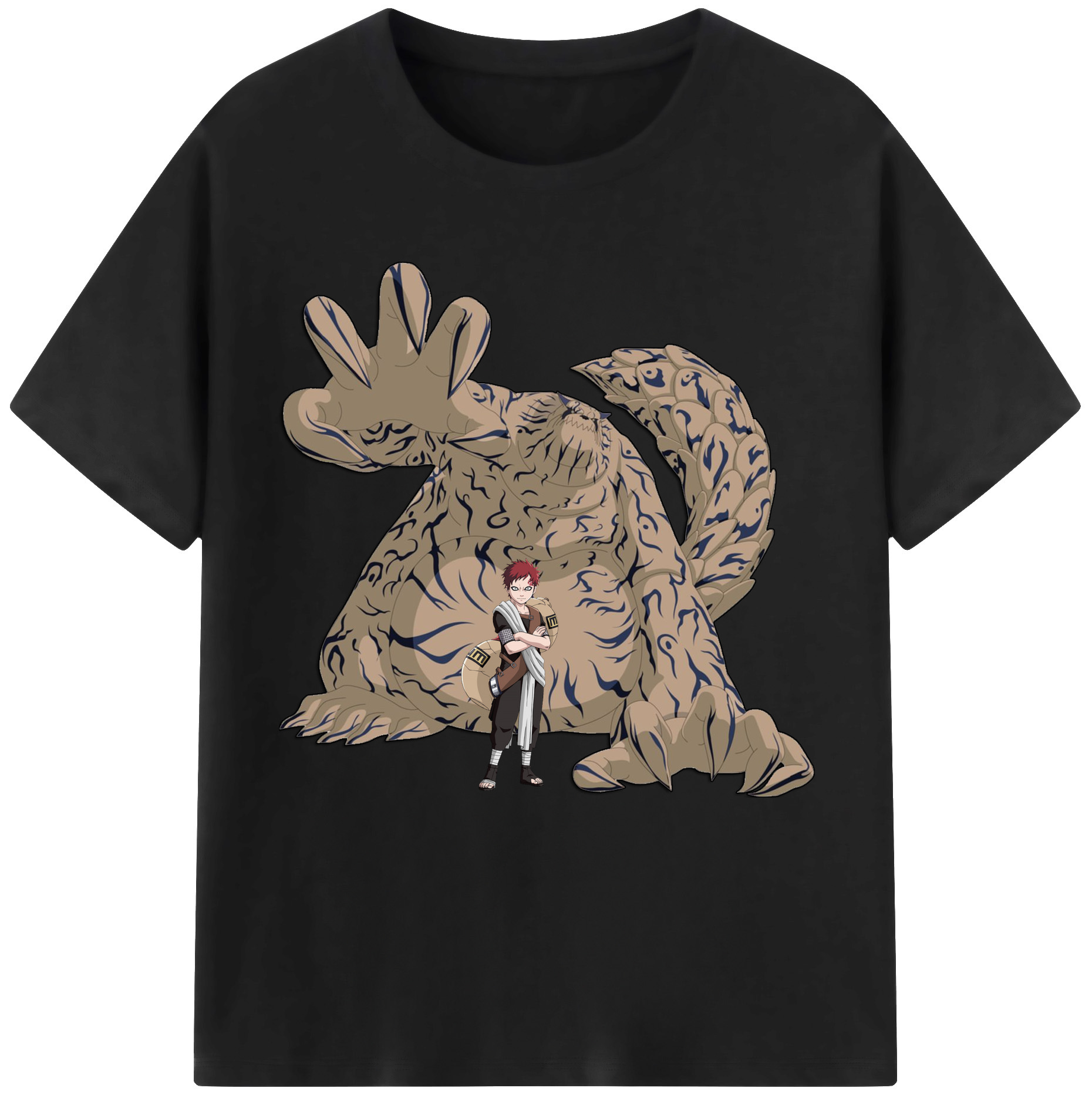 （画像用） NARUTO -ナルト- ガアラ Gaara レディースカジュアルプリントTシャツ（綿100％）