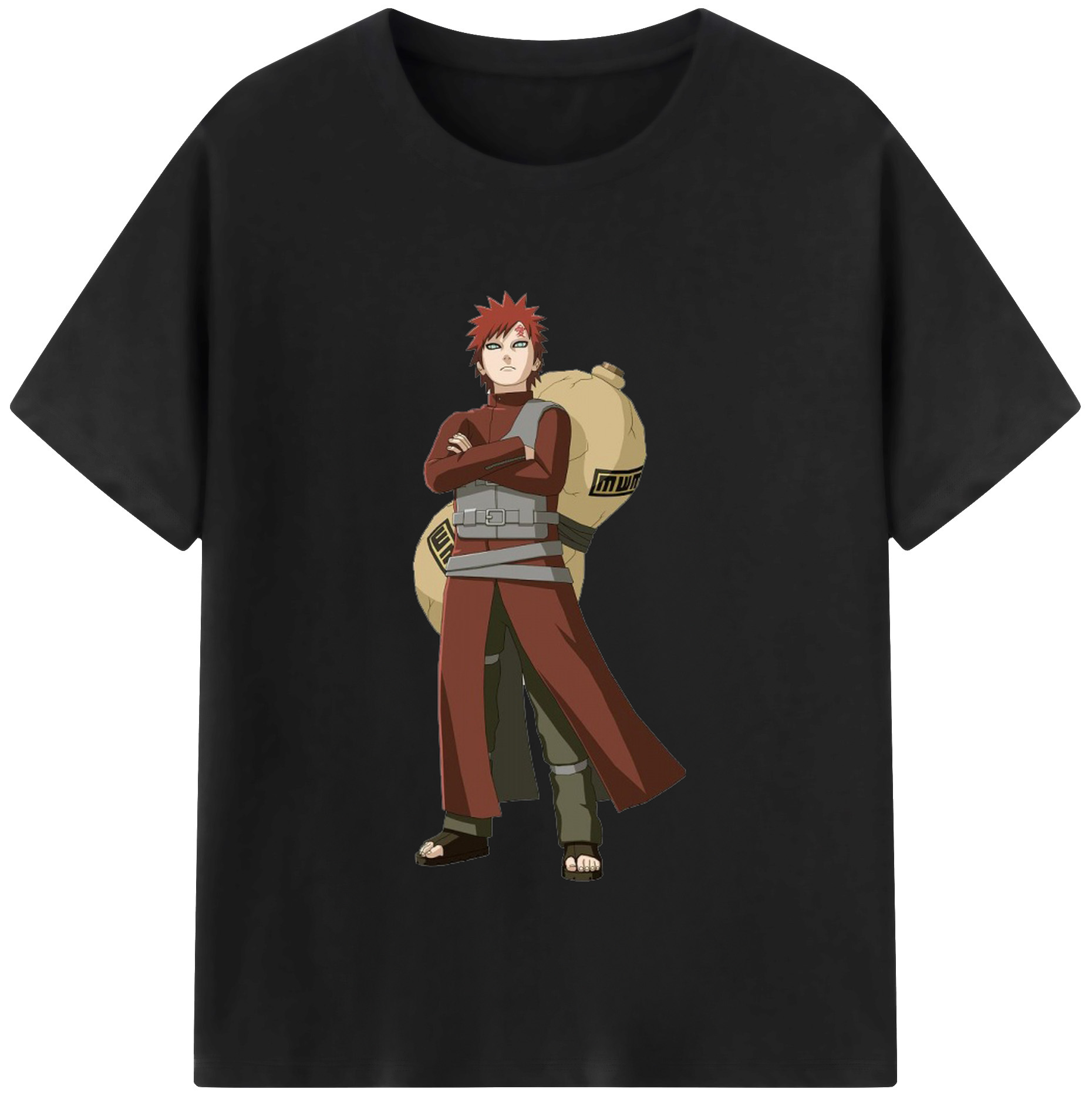 （画像用） NARUTO -ナルト- ガアラ Gaara レディースカジュアルプリントTシャツ（綿100％）
