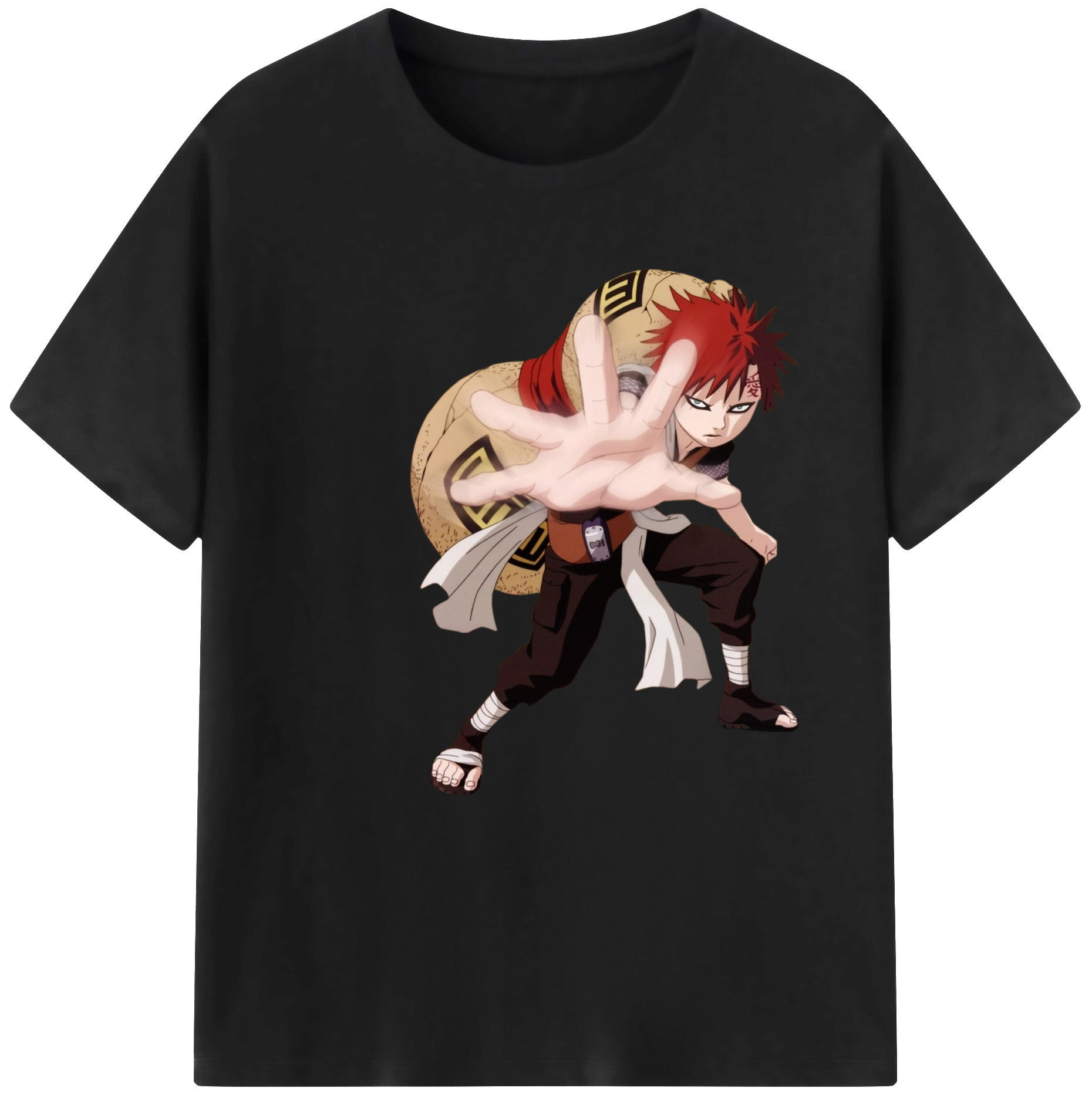 （画像用） NARUTO -ナルト- ガアラ Gaara レディースカジュアルプリントTシャツ（綿100％）