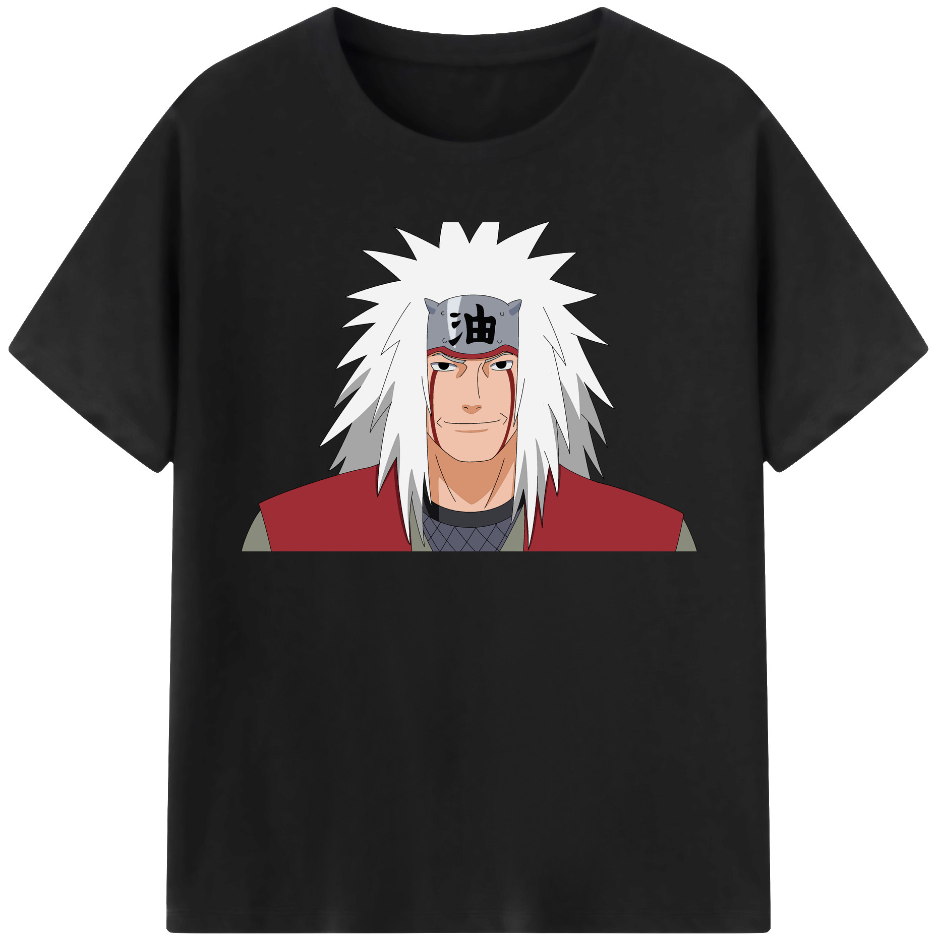 （画像用） NARUTO -ナルト- 自来也（じらいや） Jiraiya レディースカジュアルプリントTシャツ（綿100％）
