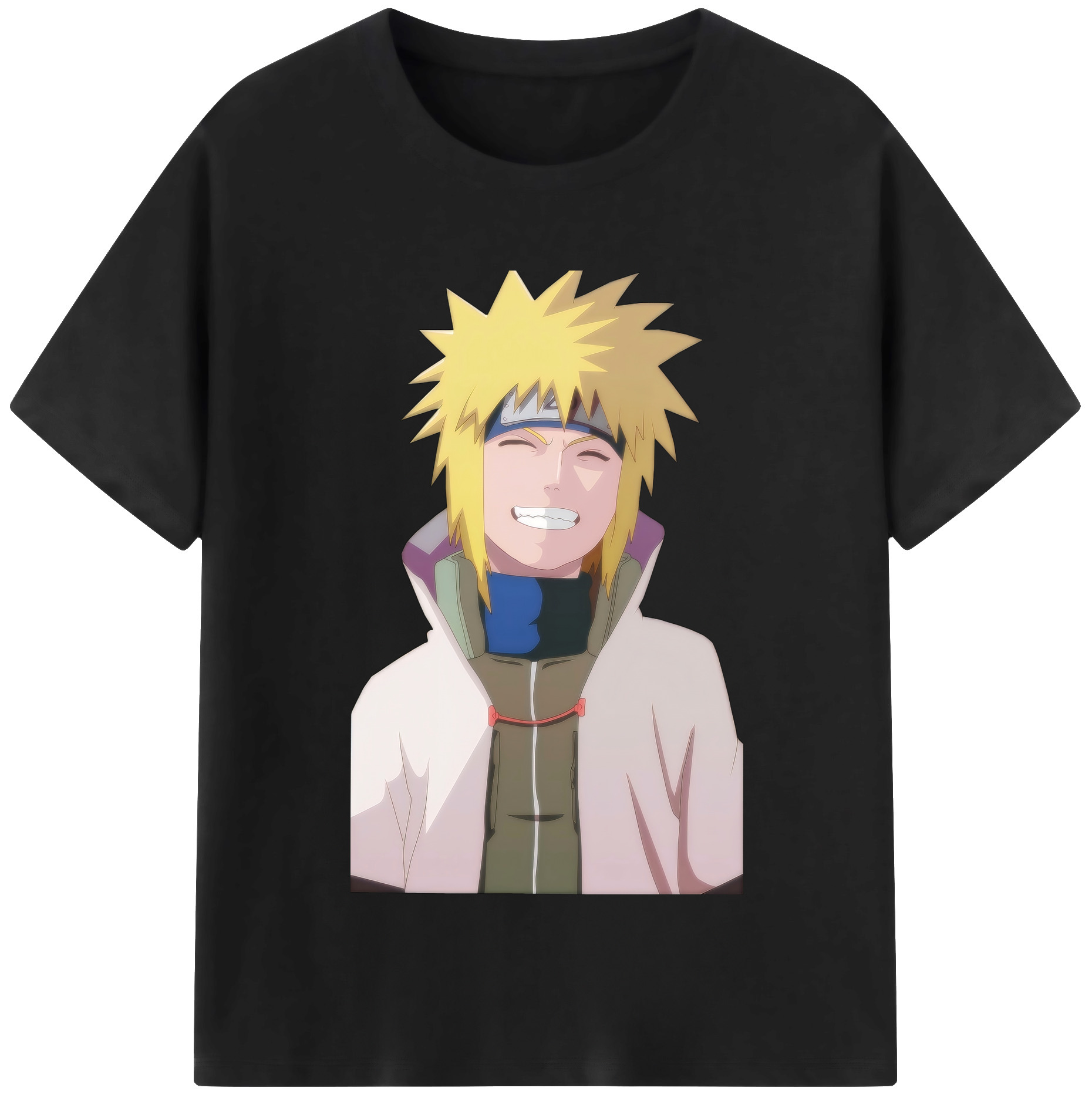 （画像用） NARUTO -ナルト- 波風 ミナト Namikaze Minato レディースカジュアルプリントTシャツ（綿100％）