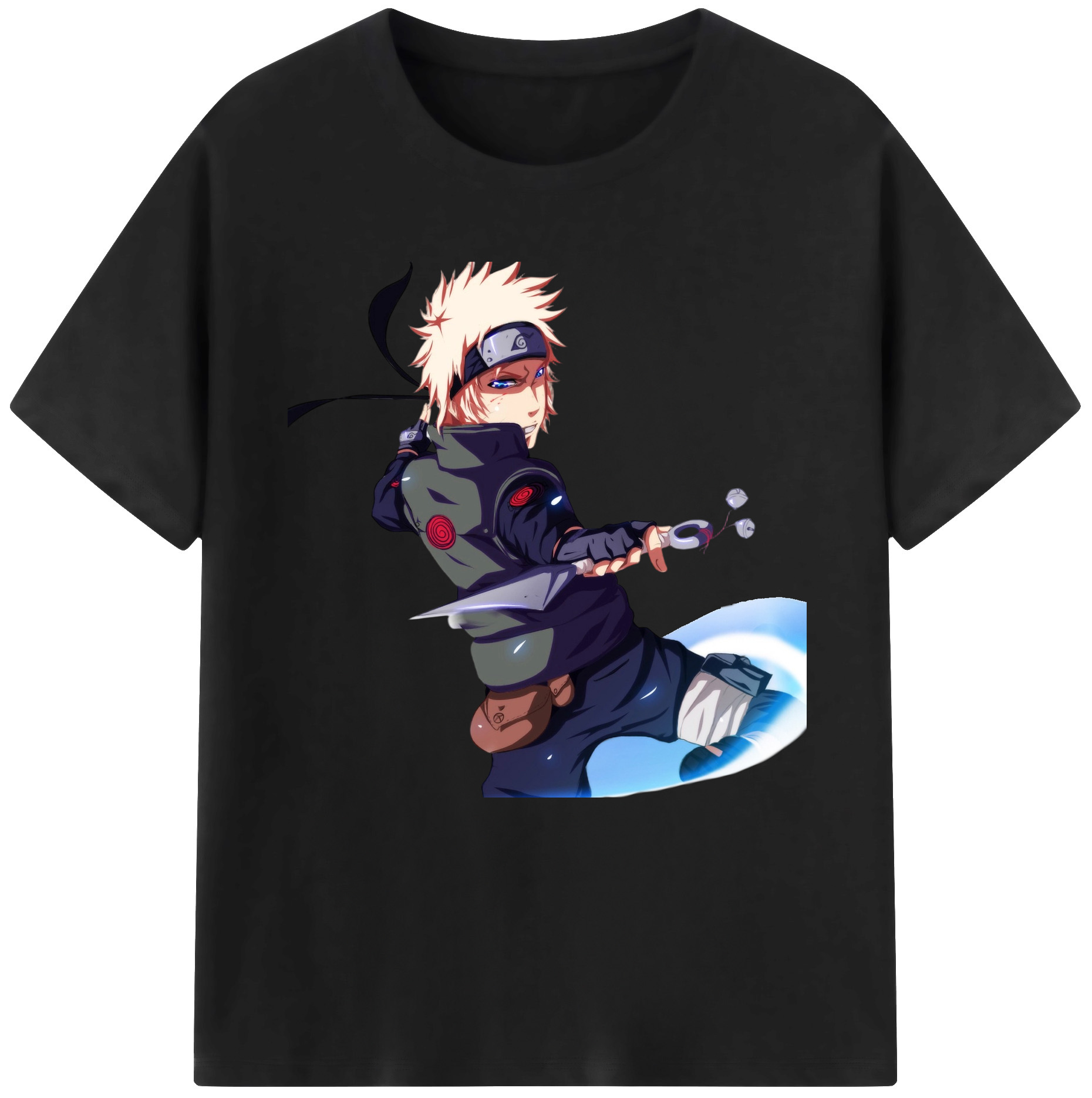 （画像用） NARUTO -ナルト- 波風 ミナト Namikaze Minato レディースカジュアルプリントTシャツ（綿100％）