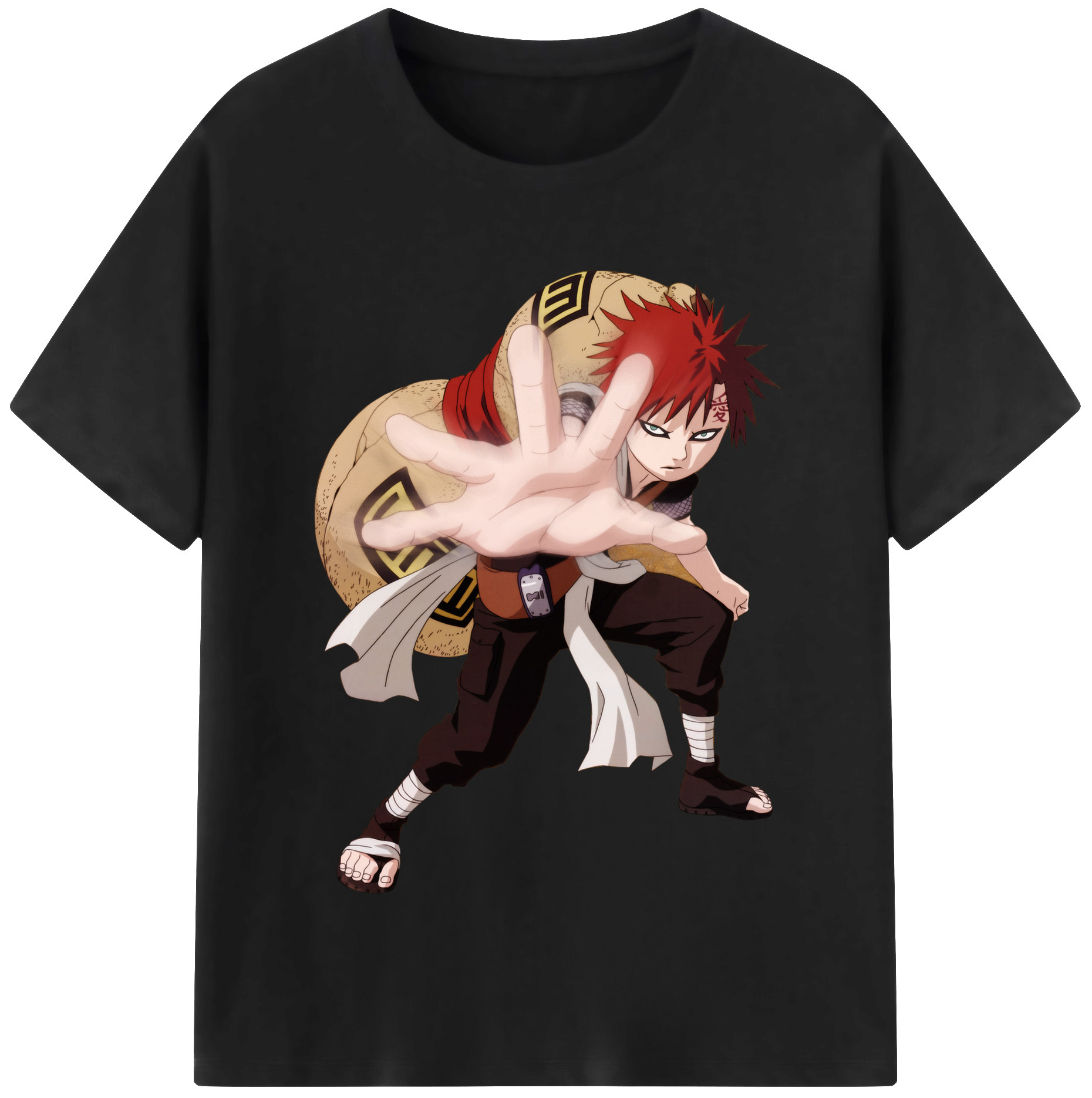 （画像用） NARUTO -ナルト- ガアラ Gaara レディースカジュアルプリントTシャツ（綿100％）