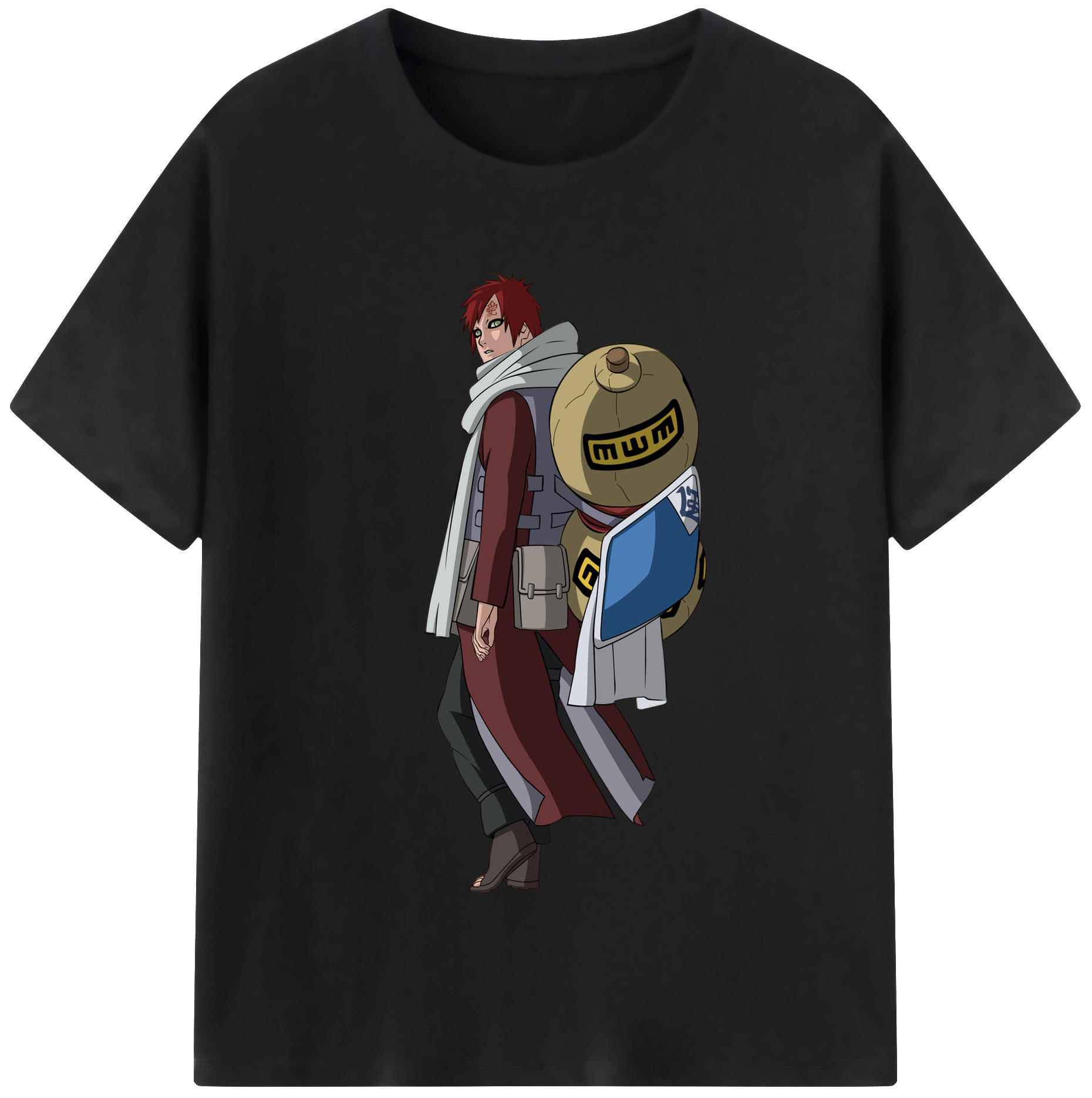 （画像用） NARUTO -ナルト- ガアラ Gaara レディースカジュアルプリントTシャツ（綿100％）
