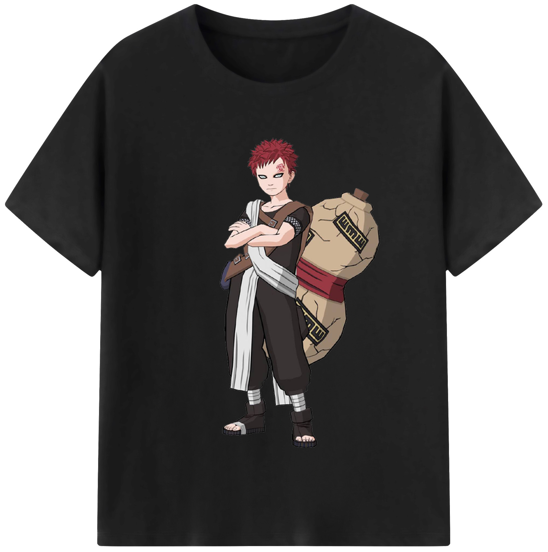 （画像用） NARUTO -ナルト- ガアラ Gaara レディースカジュアルプリントTシャツ（綿100％）