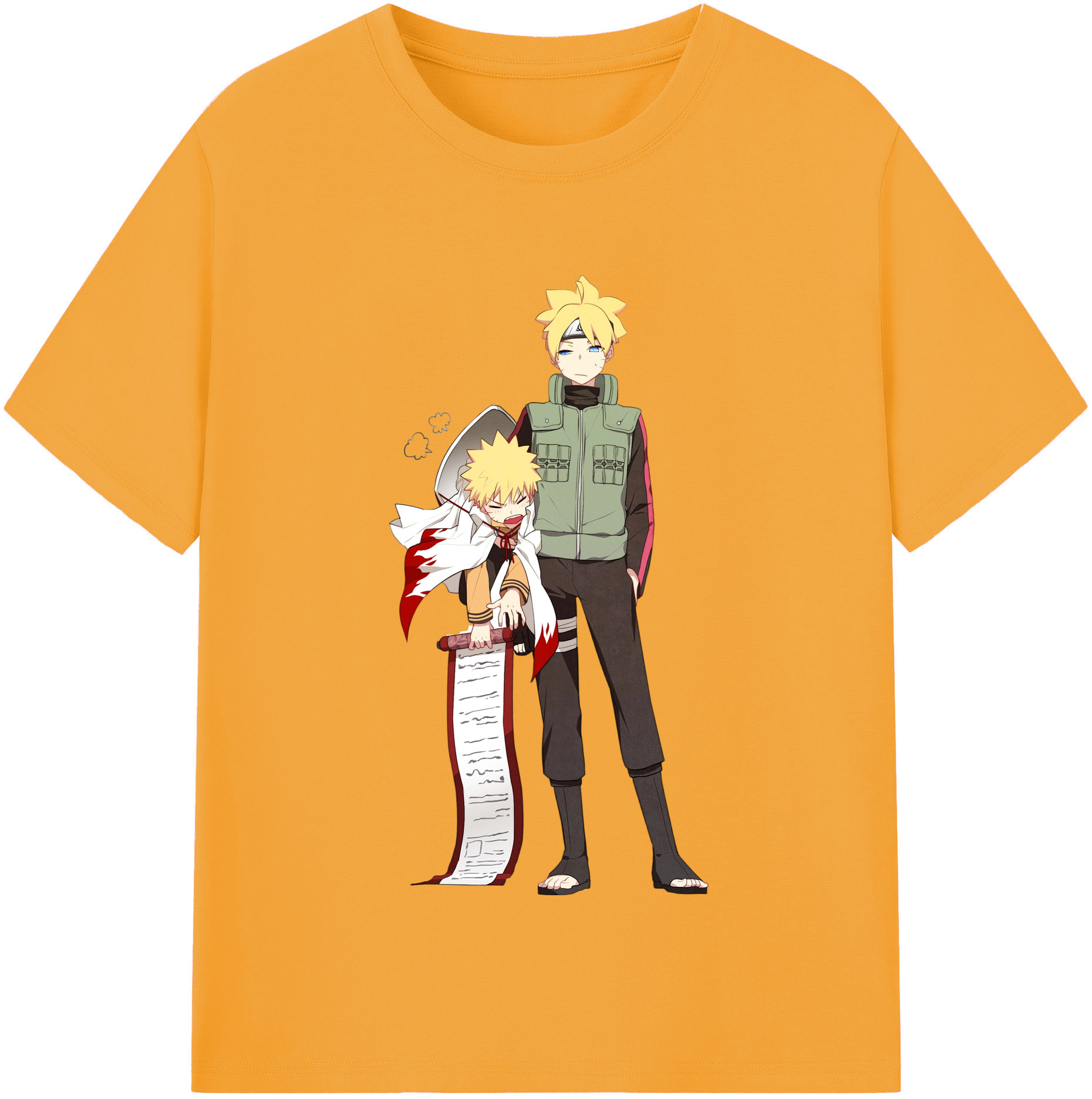 （画像用） NARUTO -ナルト- 波風 ミナト Namikaze Minato レディースカジュアルプリントTシャツ（綿100％）