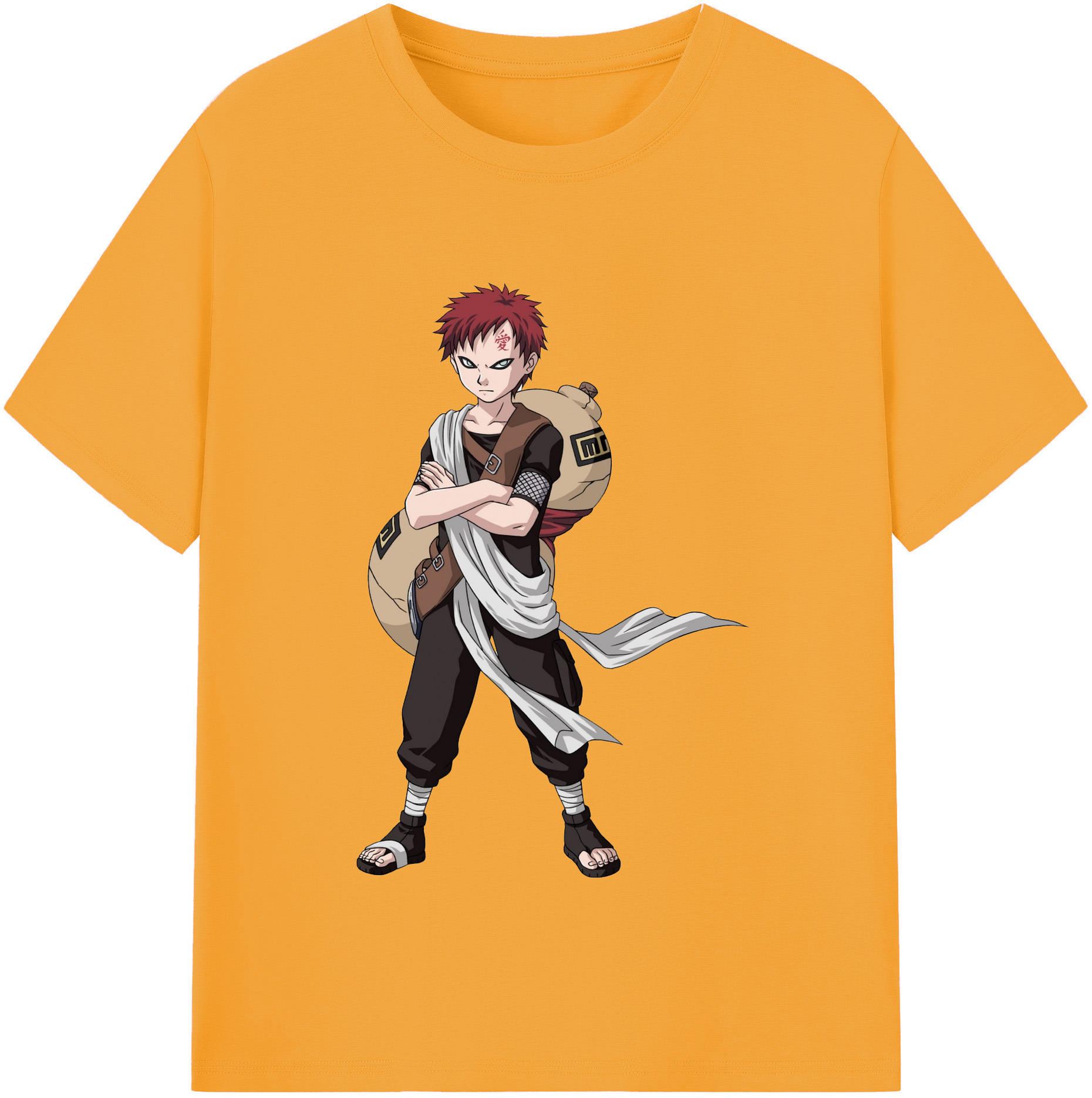 （画像用） NARUTO -ナルト- ガアラ Gaara レディースカジュアルプリントTシャツ（綿100％）