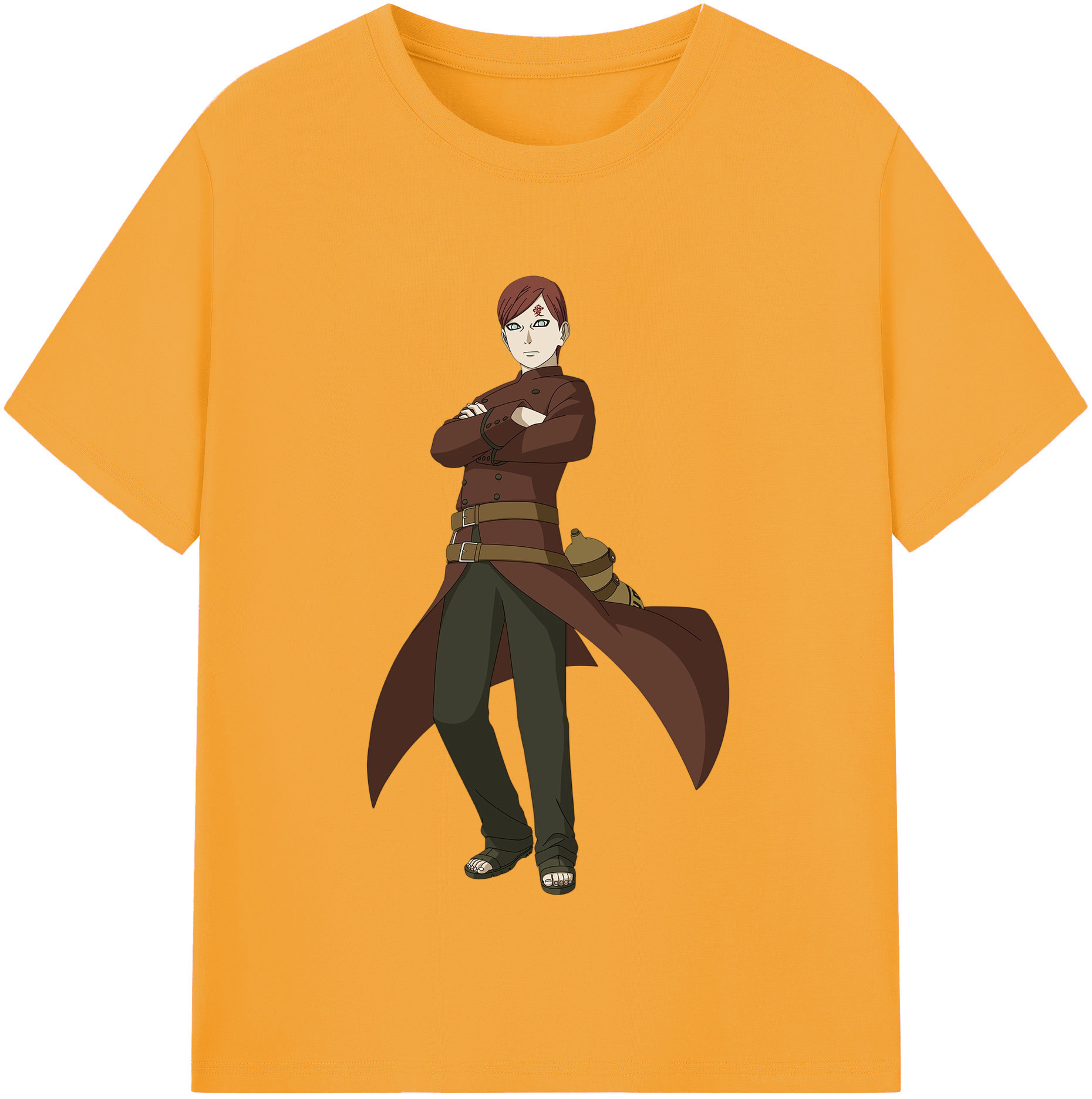 （画像用） NARUTO -ナルト- ガアラ Gaara レディースカジュアルプリントTシャツ（綿100％）