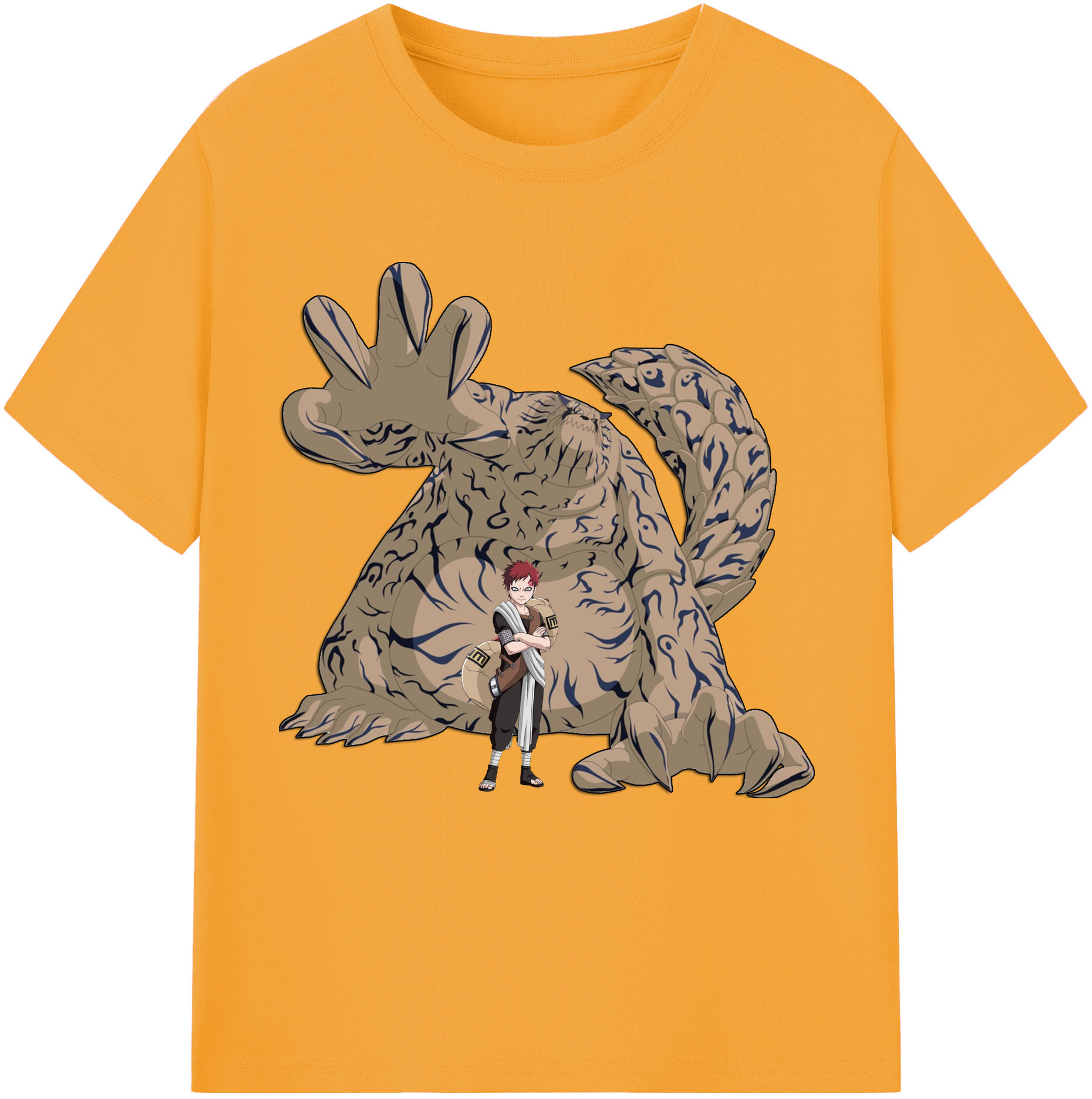 （画像用） NARUTO -ナルト- ガアラ Gaara レディースカジュアルプリントTシャツ（綿100％）